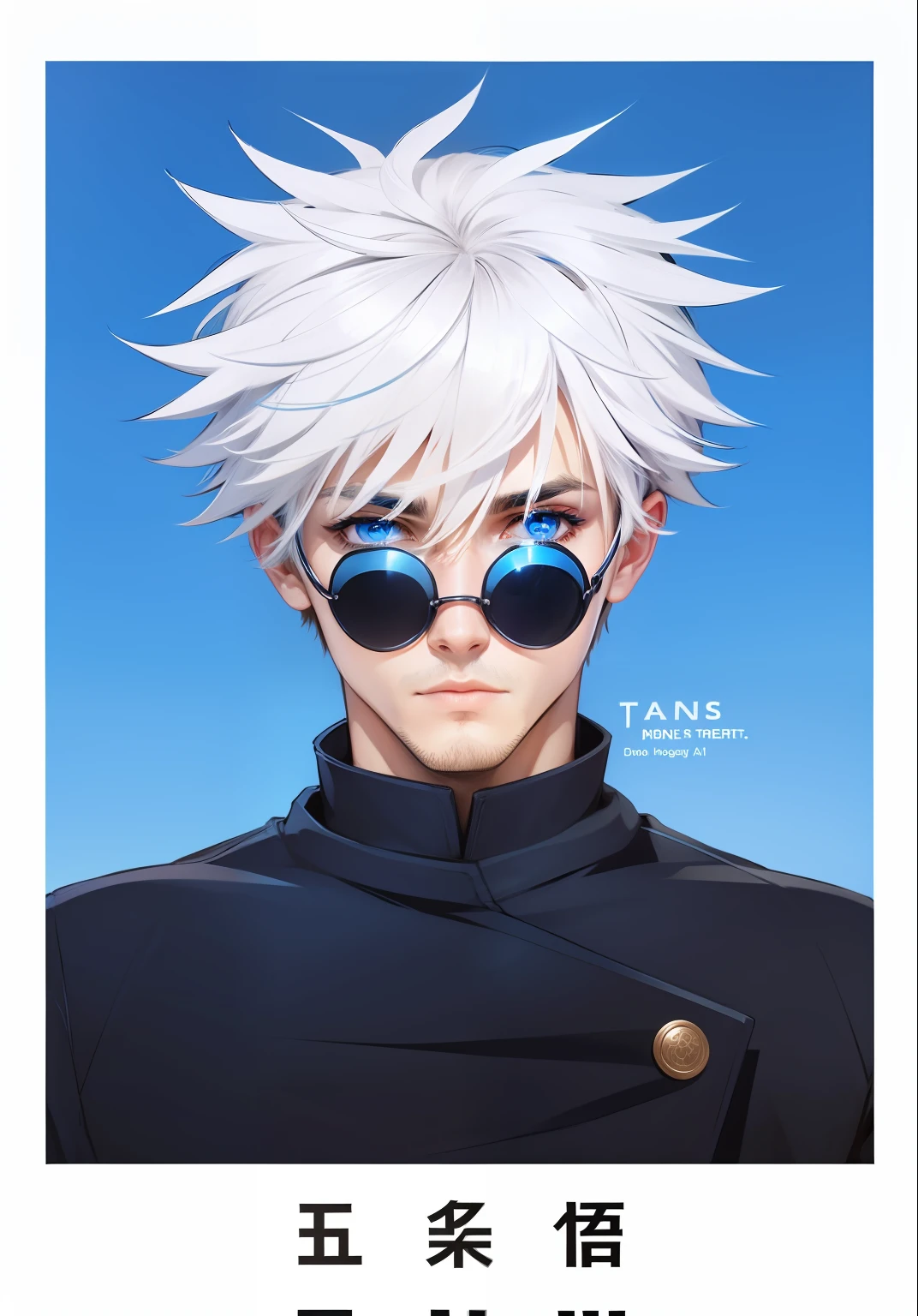 Men, eyes blue