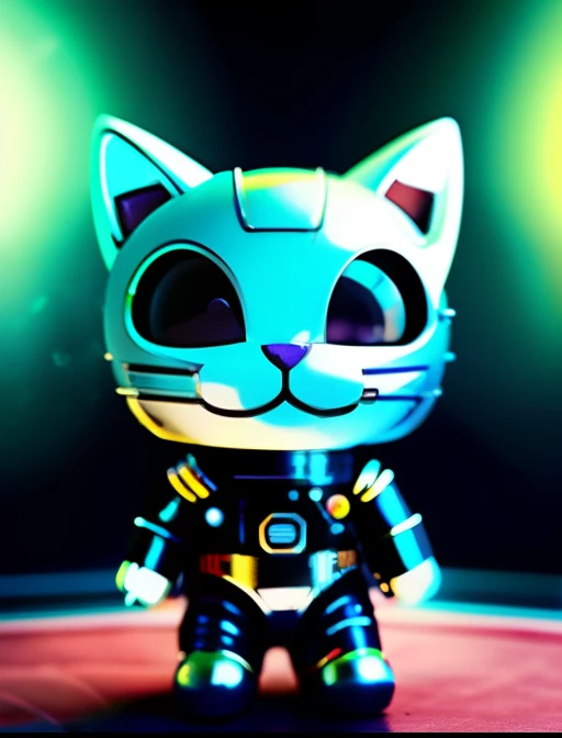 a cute kitten made out of metal, wearing a space costume，(cyborg:1.1)，([tail | detailed wire]:1.3)，(Complicated details)，hdr，(Complicated details，hyperdetailed:1.2)，Cinema lenses，Vignette，at centre