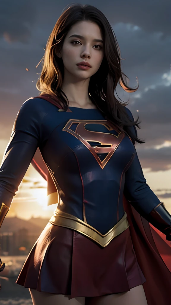 Woman body set big breasts, Supergirl costume dress