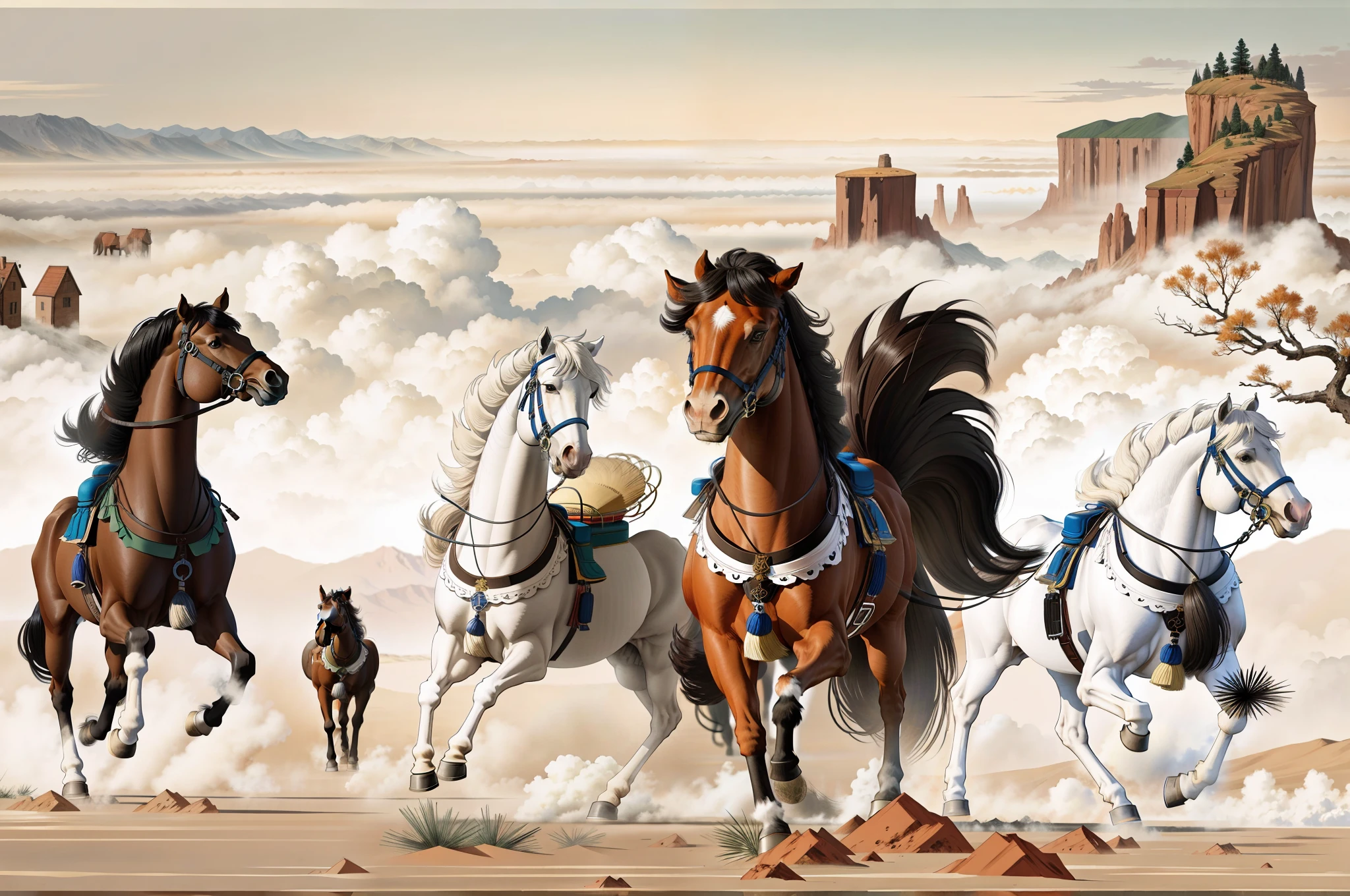 Eight horses