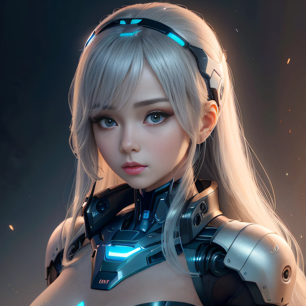 perfect female face、Ultra-realistic humanoid、Robot with human-like face and mechanical detailed body、8k picture、peaceful environment、futuristic city backdrop、Ultra-realistic robots with human-like physiognomy、Peaceful Robot、((masterpiece、top-quality、))、dam、(Wetty:1.2)、girl with、Medium chest、(see -through:1.3)