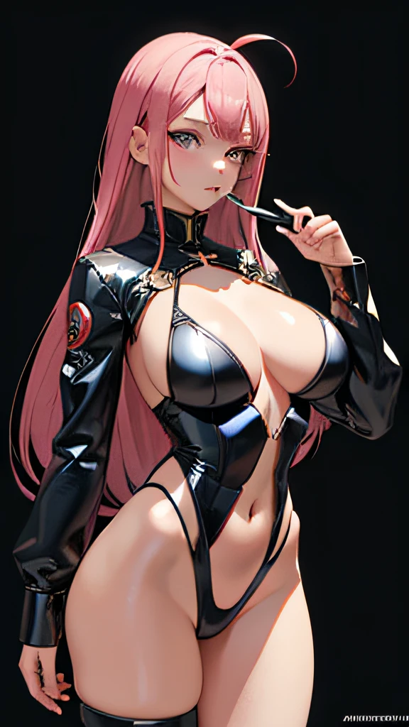Anime girl with cell phone in hand, trending on cgstation, Smooth anime CG art, Hot coffee, mysterious coffee shop girl, (sfv) safe to work, giantess art, realistic shadow perfect body, Realistic anime 3 D style, highly detailed giantess shot, Surrealism female students, oppai,Brustwarzen， [4 K photorealism ]!!