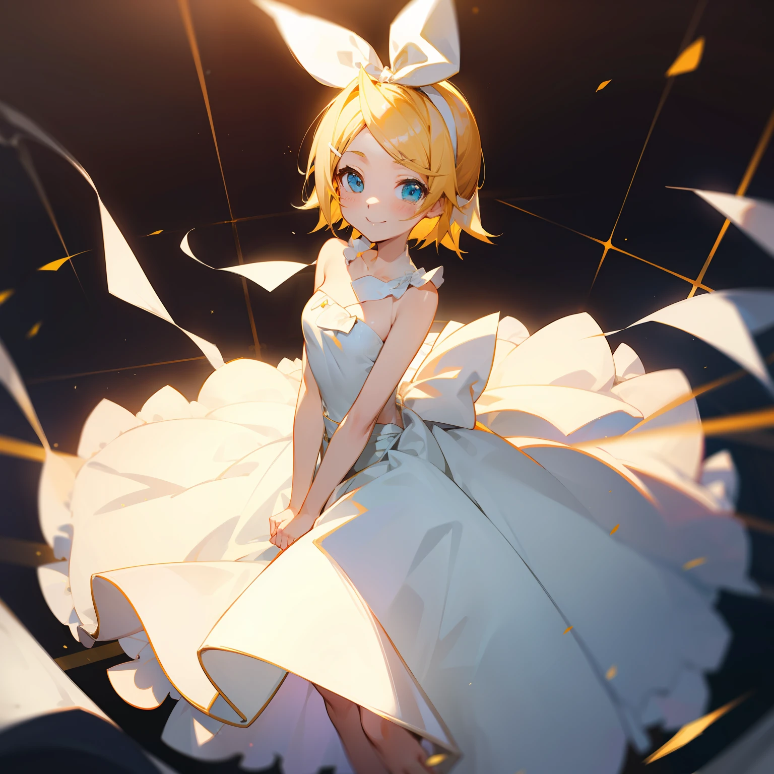 kagamine rin、weddingdress、a smile