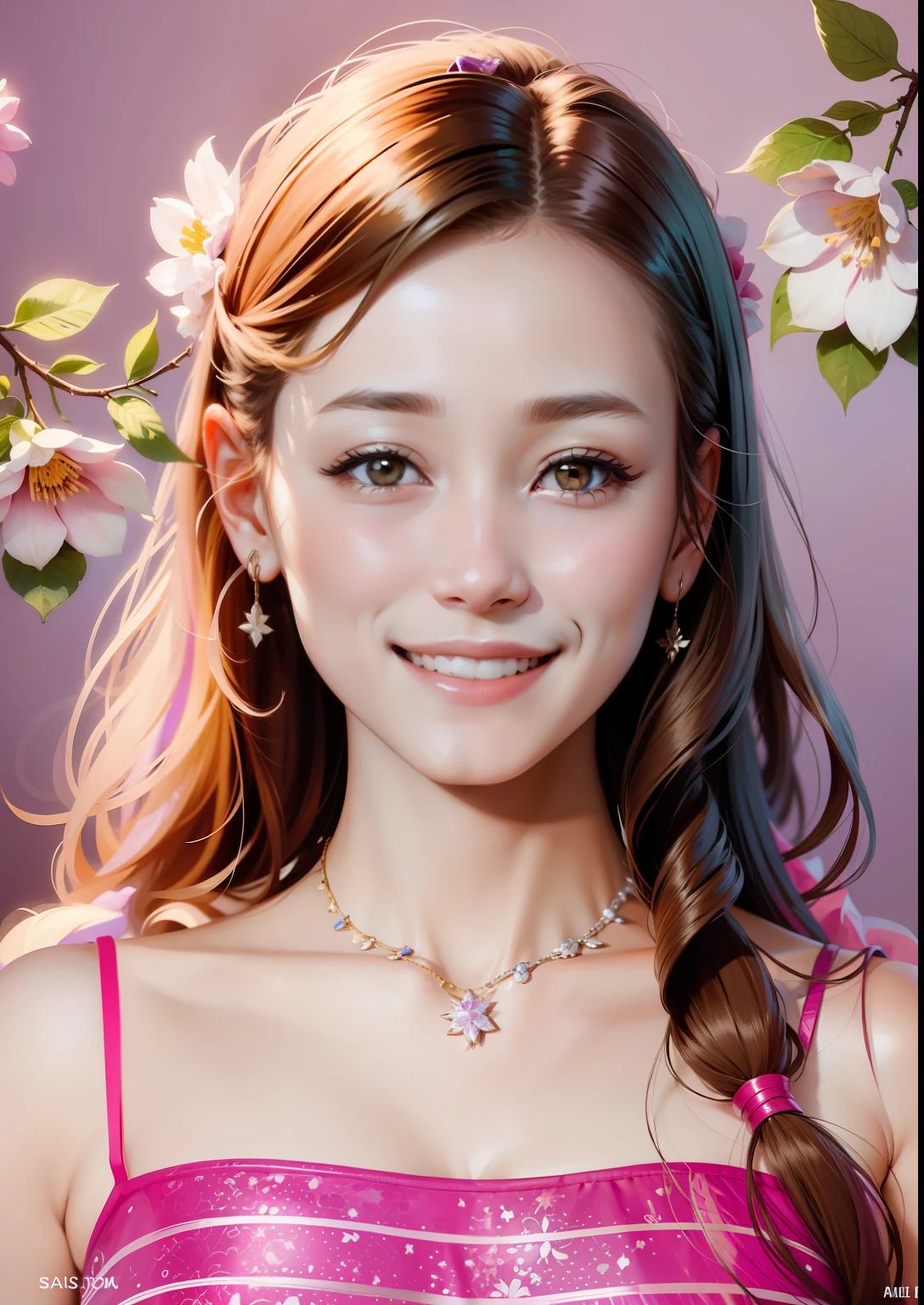 is smiling happily