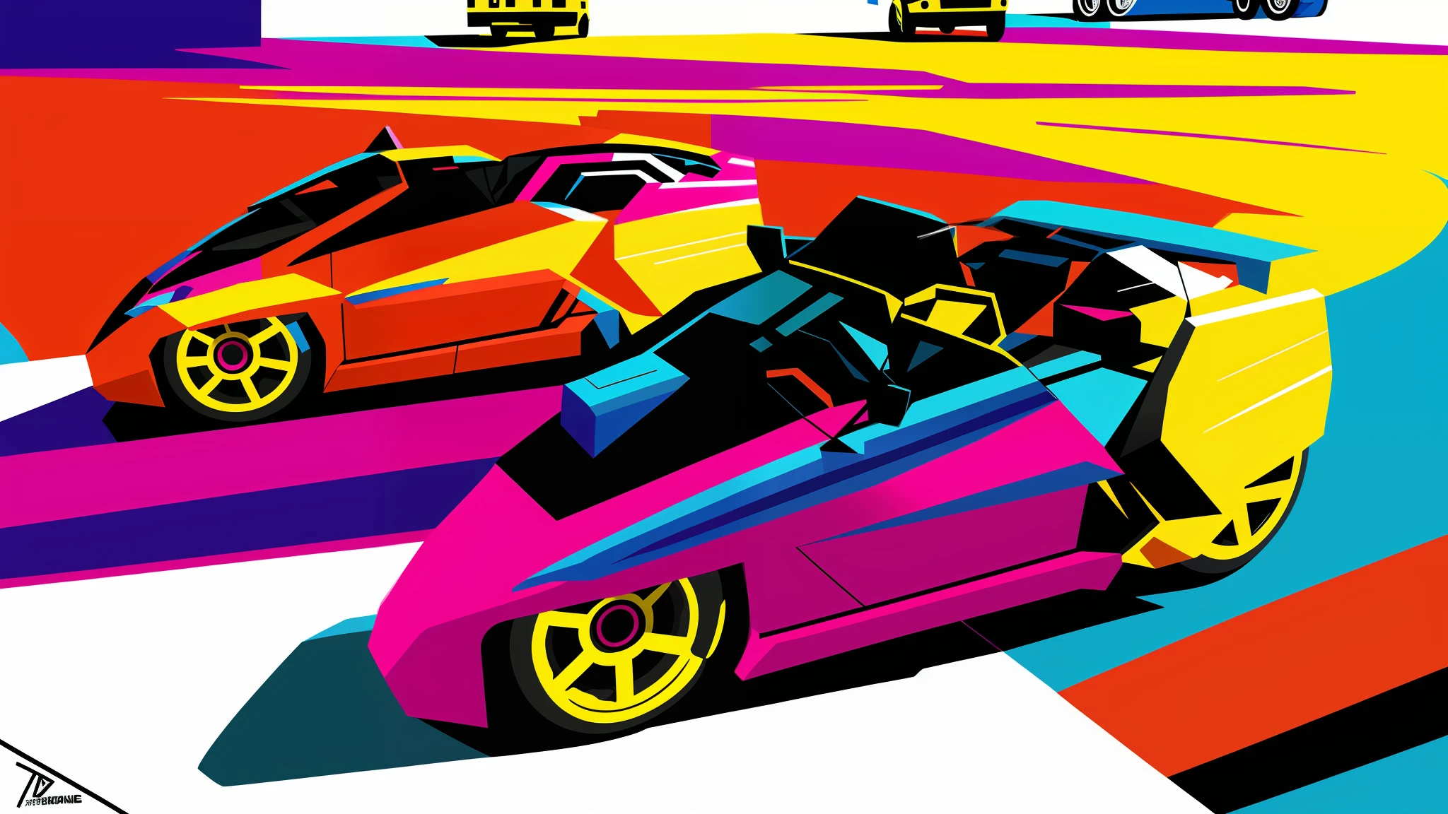 vibrant and bold pop art with high contrast colors, dynamic composition, and exaggerated details