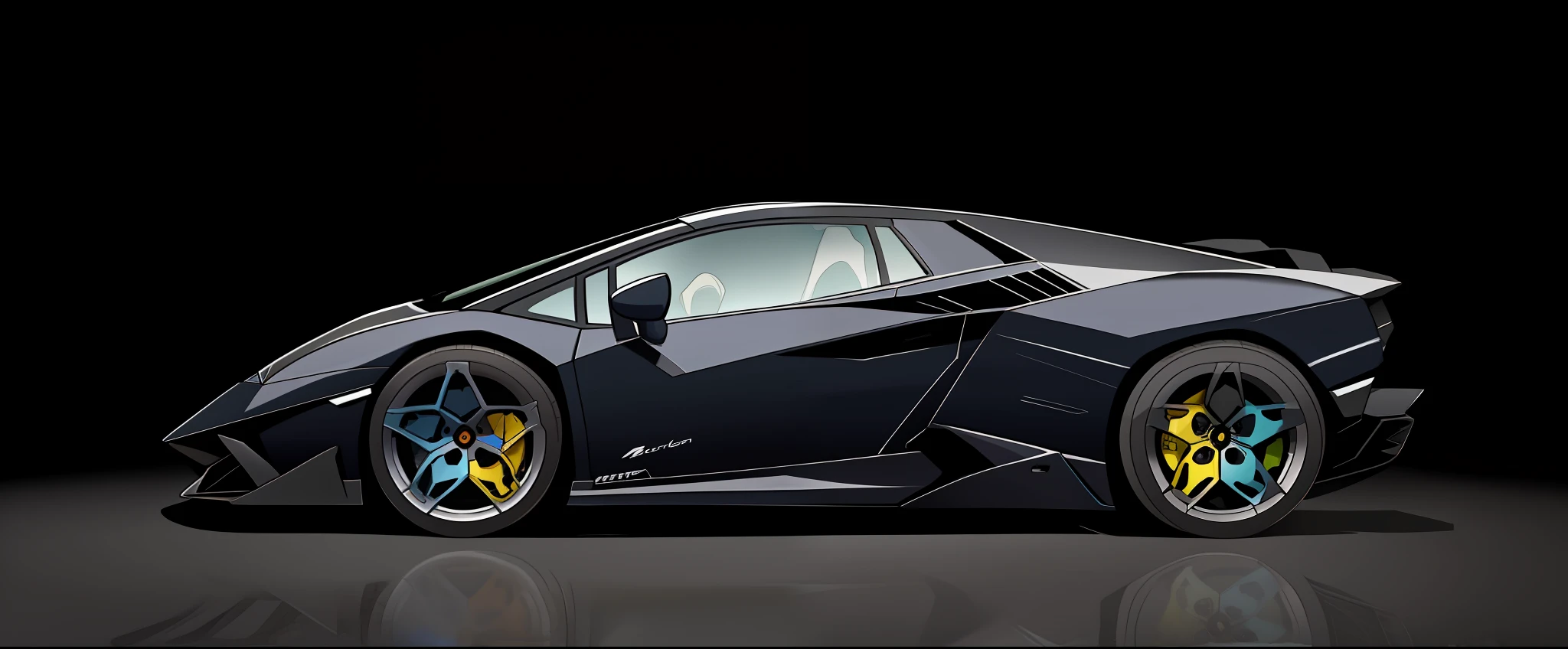 turn this lamborghini to cartoon style