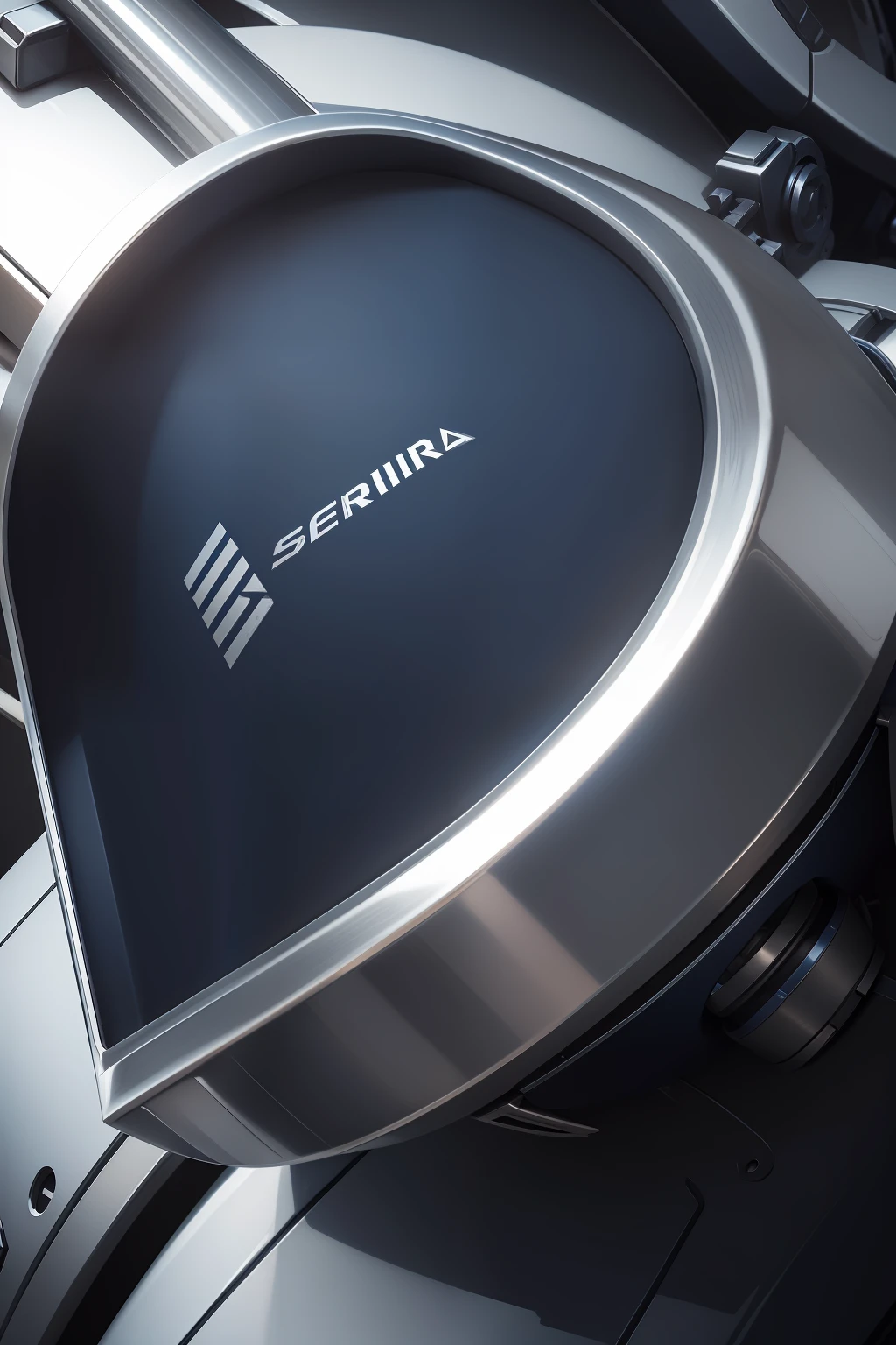 Crie uma logo empresarial, seria, minimalist with the nameDomini metals, in dark blue and metallic gray