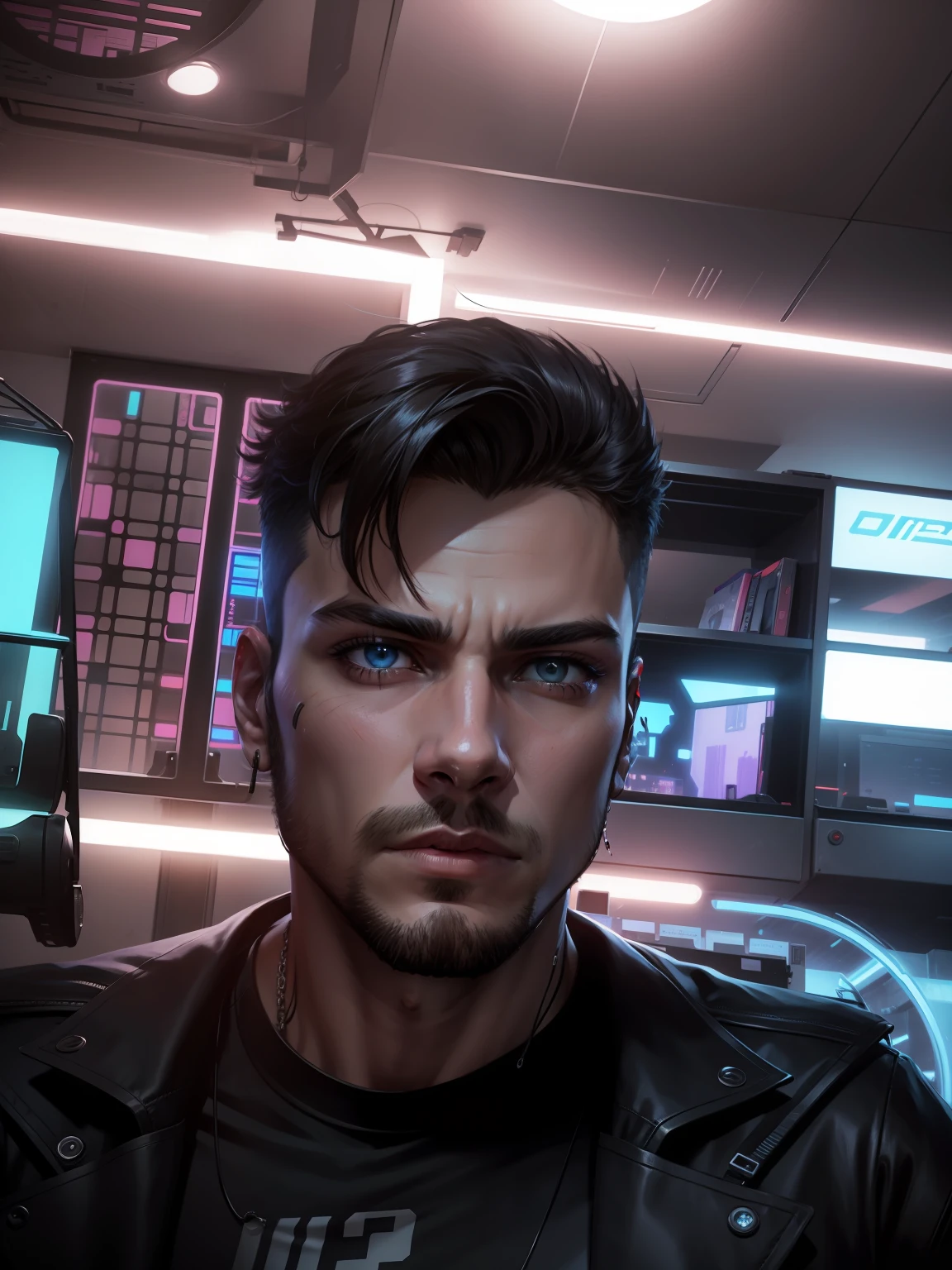 Change background cyberpunk handsome boy, realistic face,8k,ultra realistic ,