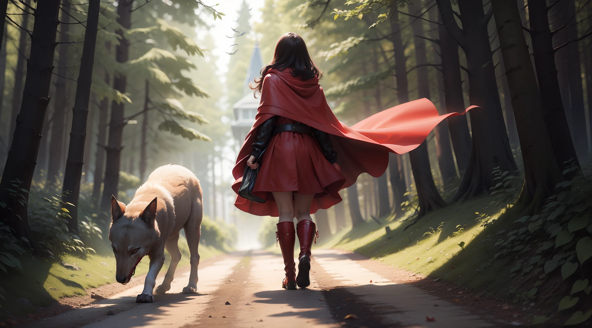 Girl in red cape