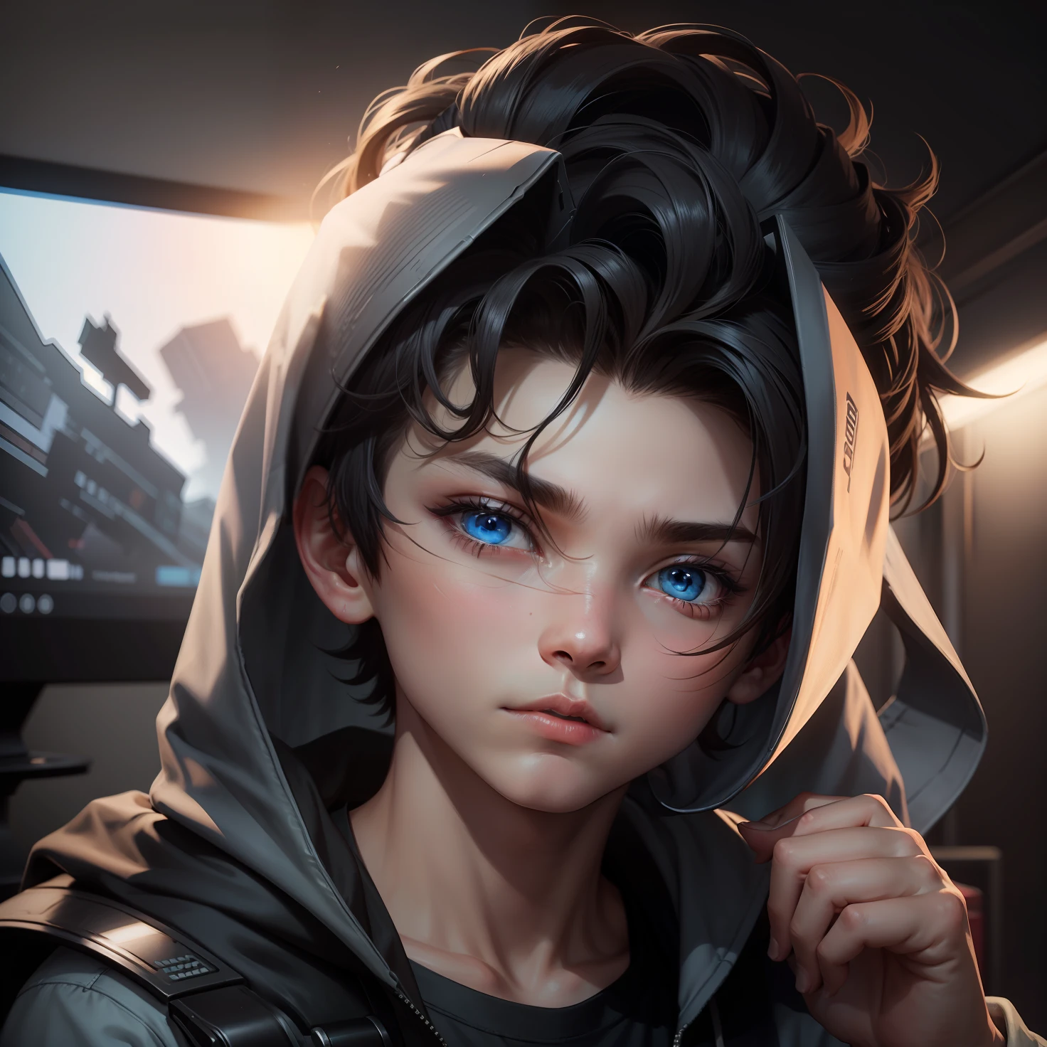 Change background gaming boy,8k,