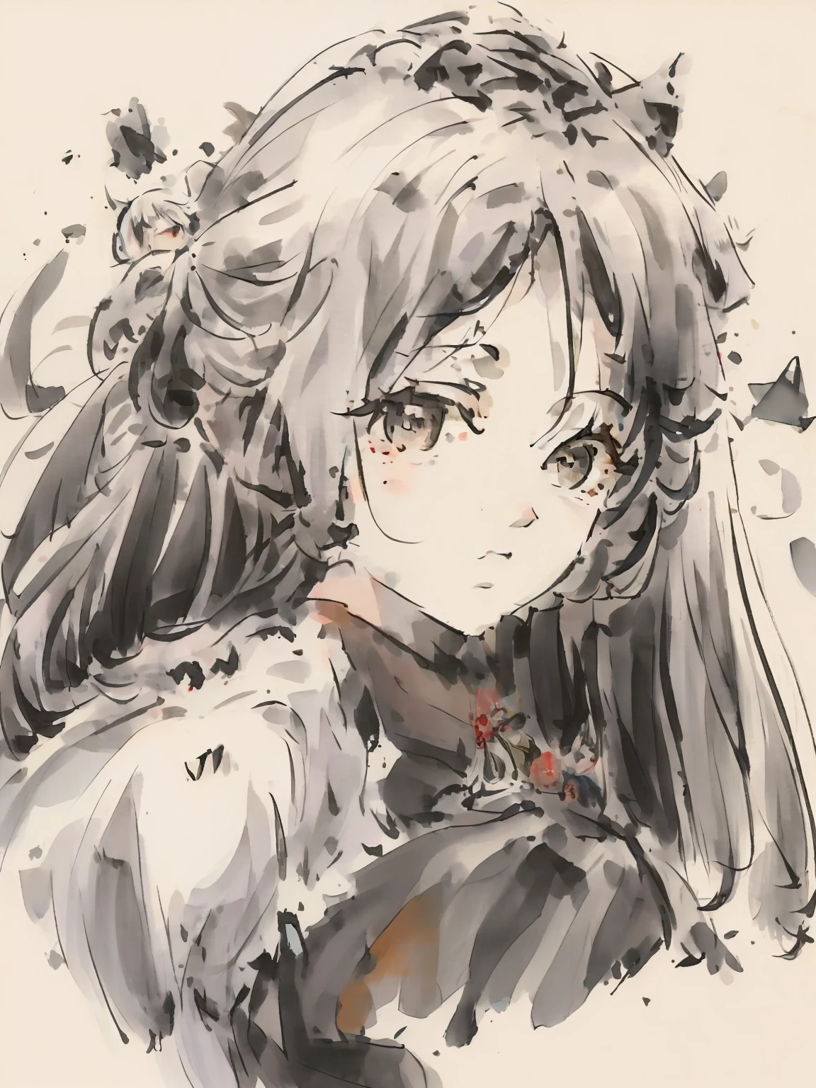 Draw a woman with white hair and a black scarf, Beautiful character painting, Guweiz in Pixiv ArtStation, Guweiz on ArtStation Pixiv, detailed anime character art, White-haired god, Anime character art, zerochan art, By Zeng Jing, by Yang J, Guviz, by Ye Xin, with long white hair