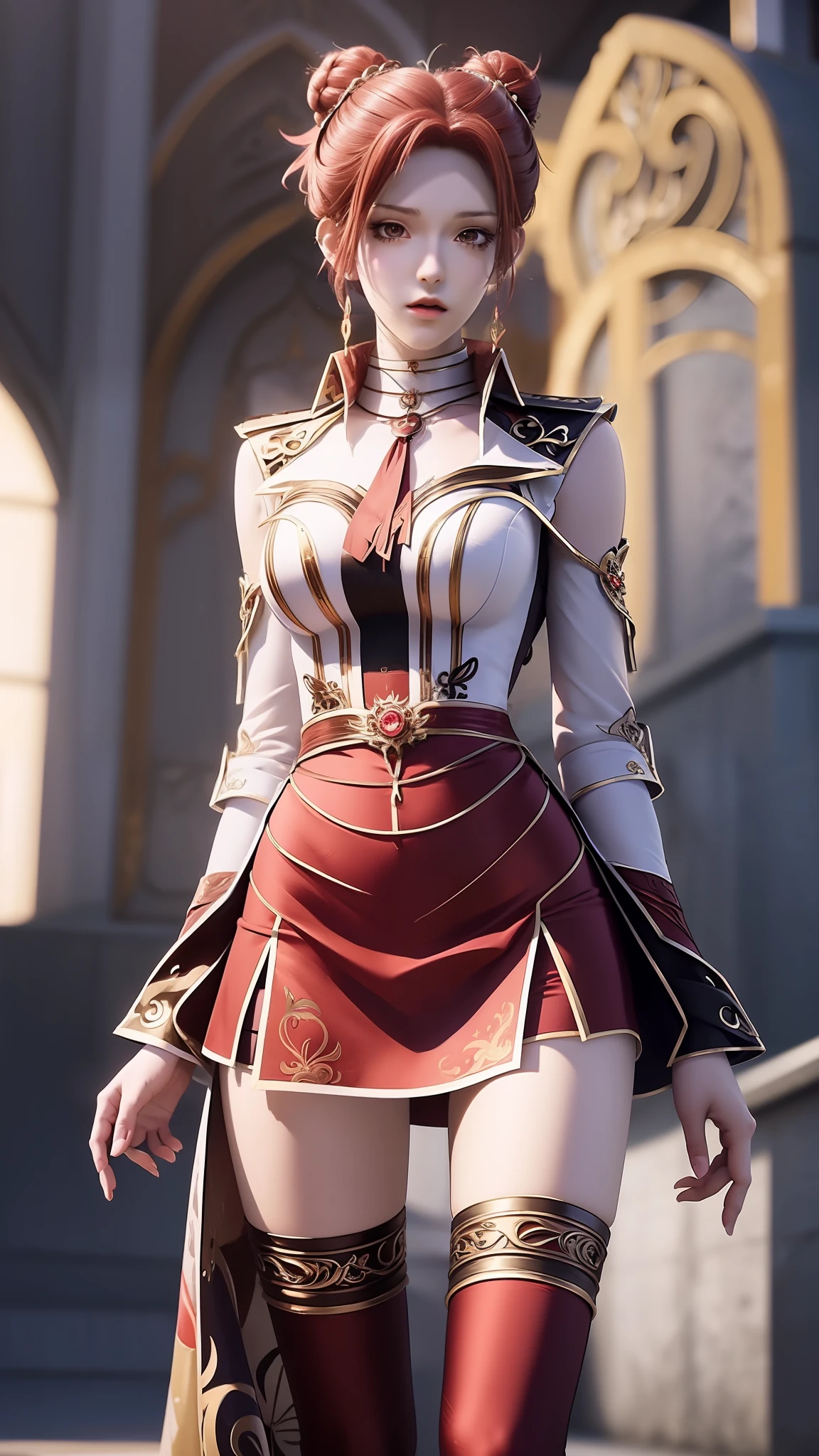 anime - style image of a woman in a short skirt and shirt, seductive anime girls, Smooth anime CG art, Surrealism female students, Surrealism female students, thighhighs and skirt, photorealistic anime girl rendering, beautiful and seductive anime woman, Realistic schoolgirl, Realistic anime 3 D style, 3 d anime realistic, Beautiful Anime High School Girls