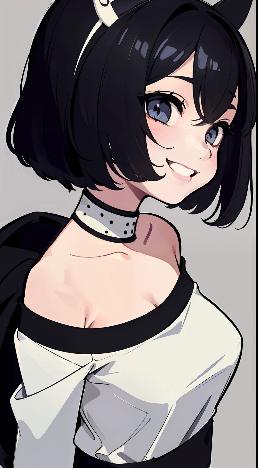 Fundo Wihte, (Estilo Preto e Branco), com sorriso brilhante, sorriso penetrante, brilho nos olhos, Arte vintage reimaginada mostrando conceitos abstratos, Artistic image centered on the profile of a beautiful person in a minimal line art style with emotion,