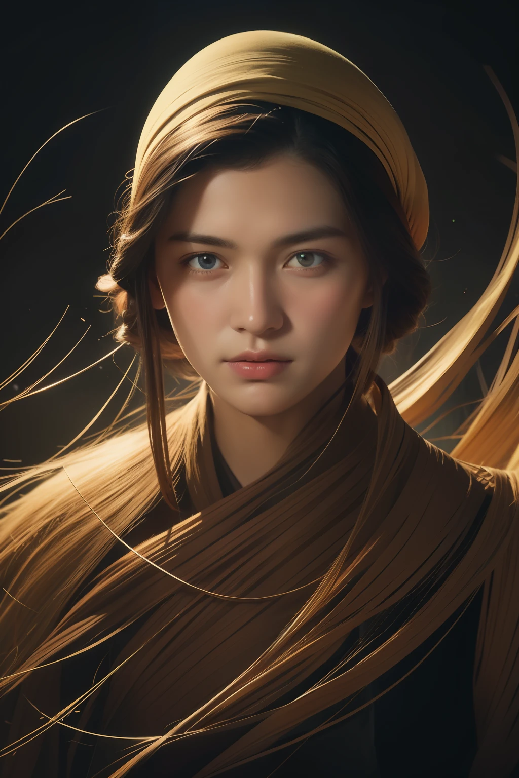 1girl, dynamic angle, splash art, [(art by Arthur Dove:0.7)|art by Lyubov Popova], octane render, full shot of a Captivating Amish Male Silk weaver, Cel shaded, Velvia, Ribbons, official art, unity 8k wallpaper, ultra detailed, aesthetic, masterpiece, best quality, photorealistic