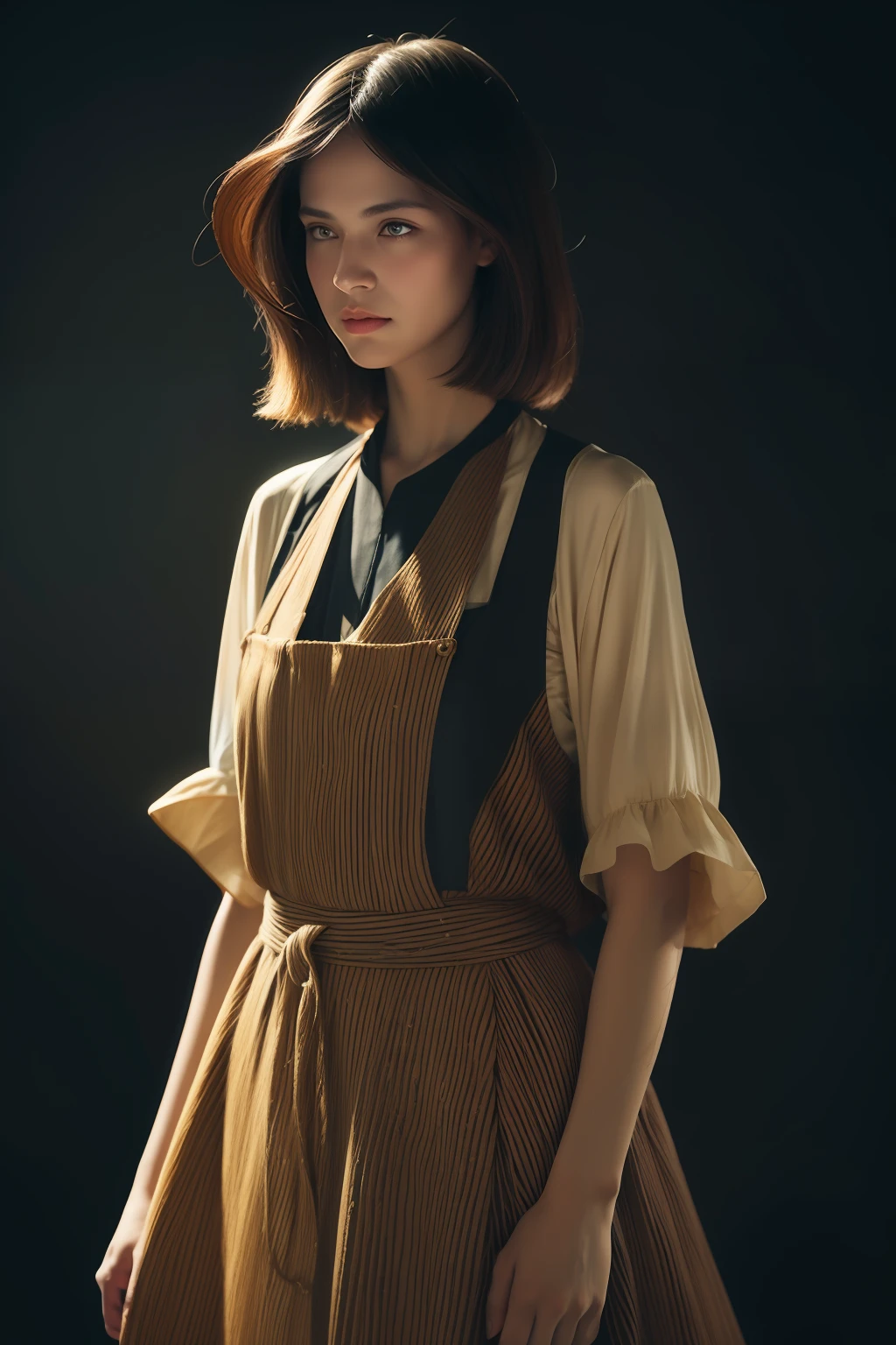 1girl, dynamic angle, splash art, [(art by Arthur Dove:0.7)|art by Lyubov Popova], octane render, full shot of a Captivating Amish Male Silk weaver, Cel shaded, Velvia, Ribbons, official art, unity 8k wallpaper, ultra detailed, aesthetic, masterpiece, best quality, photorealistic