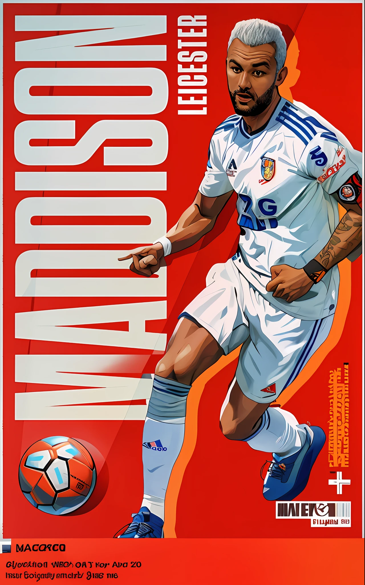 The image of Arafat playing football on the field, cover shot, official print, Official poster, on the cover of a magazine, inspired by Edo Murtić, Edited, author:Anson Maddox, poster for, author:Colin Middleton,Vadim, MagazineCover, '20, Renders, the wallpaper!