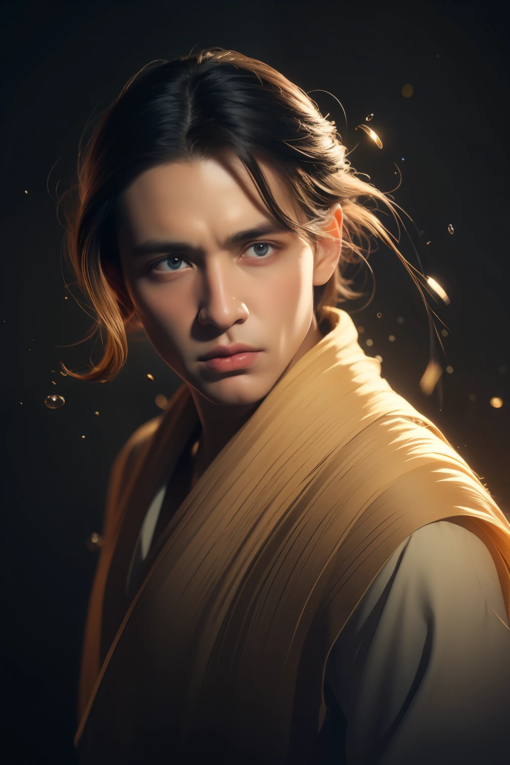 1girl, dynamic angle, splash art, [(art by Arthur Dove:0.7)|art by Lyubov Popova], octane render, full shot of a Captivating Amish Male Silk weaver, Cel shaded, Velvia, Ribbons, official art, unity 8k wallpaper, ultra detailed, aesthetic, masterpiece, best quality, photorealistic