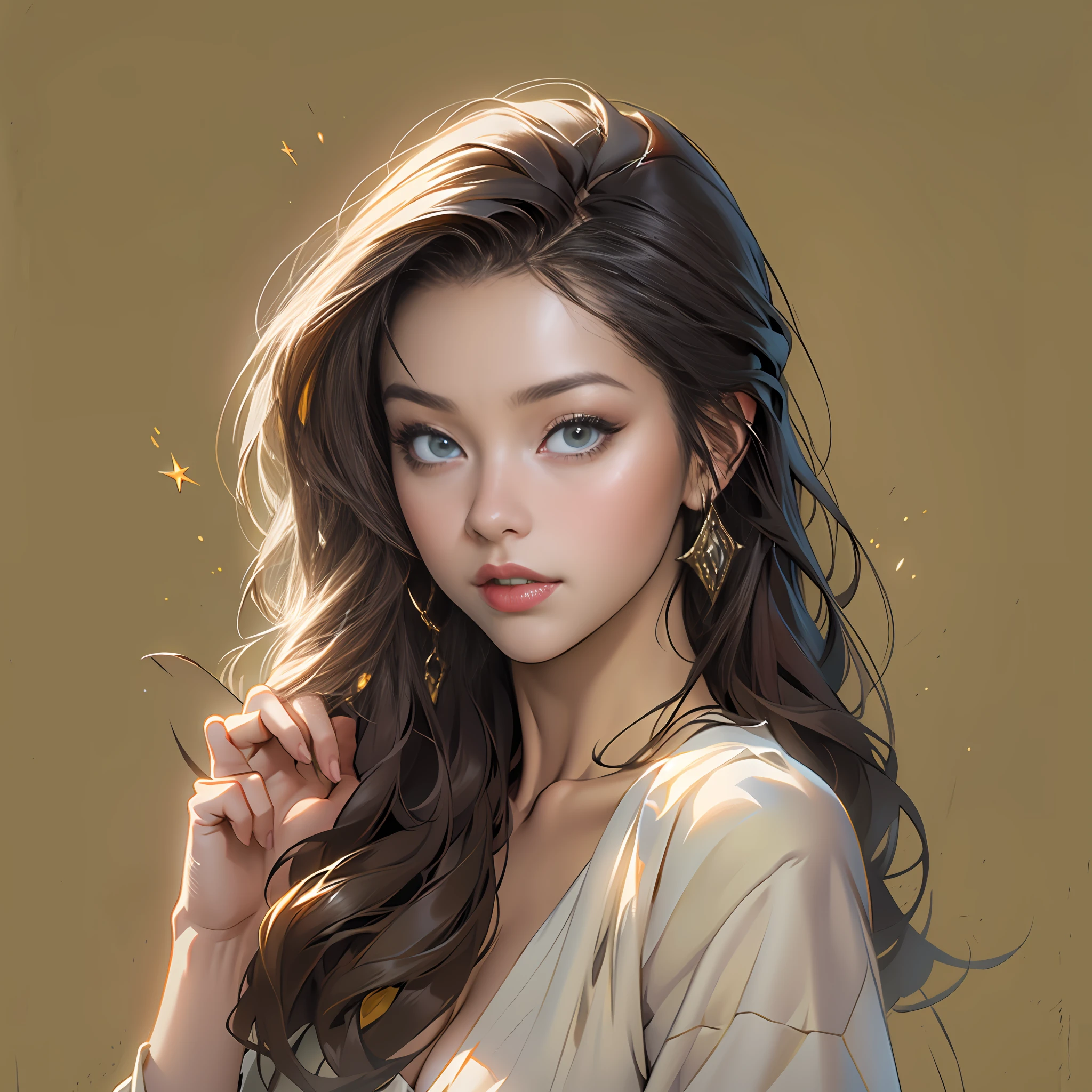 A young and beautiful female agent,Face the lens,Hand your business card forward,in the style of the stars art group xing xing, 32k, best quality, masterpiece, super detail, high details
