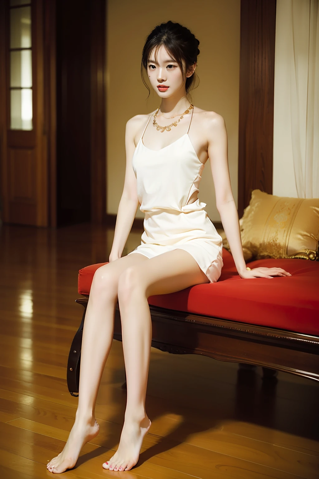 highest quality,Hu Yifei,jewelry,slimfigure,perfect bodies,Barefoot