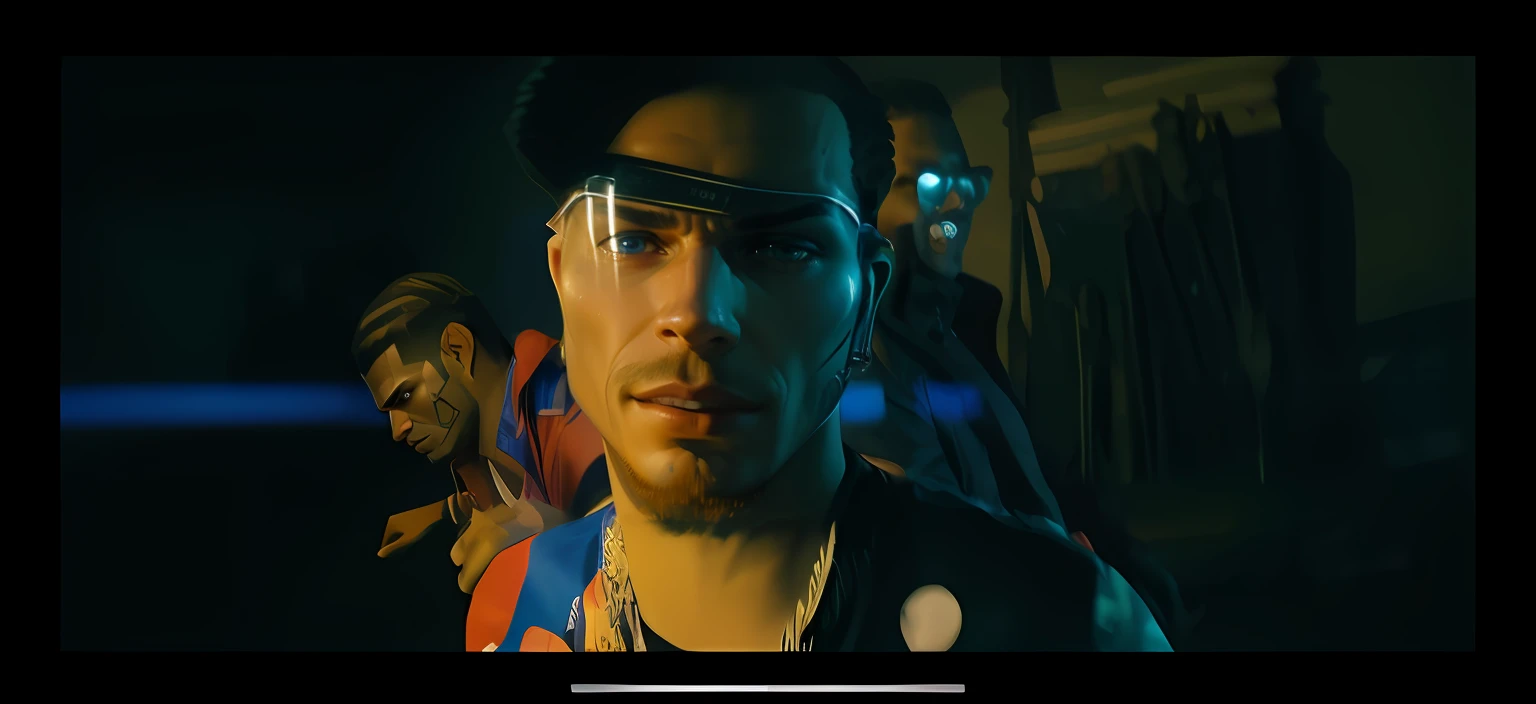 (melhor qualidade) Rosto cyborg, moderno