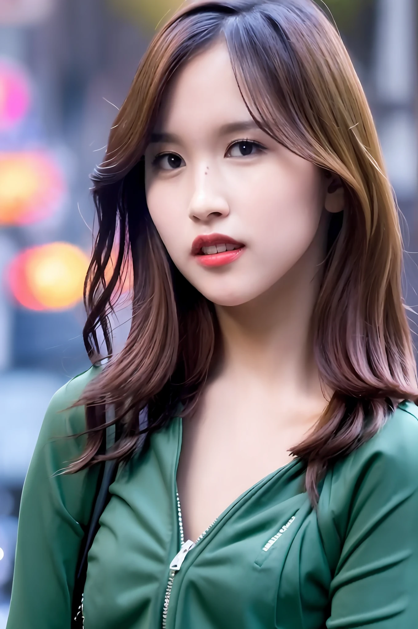 Mina，rays of sunshine，Black long hair