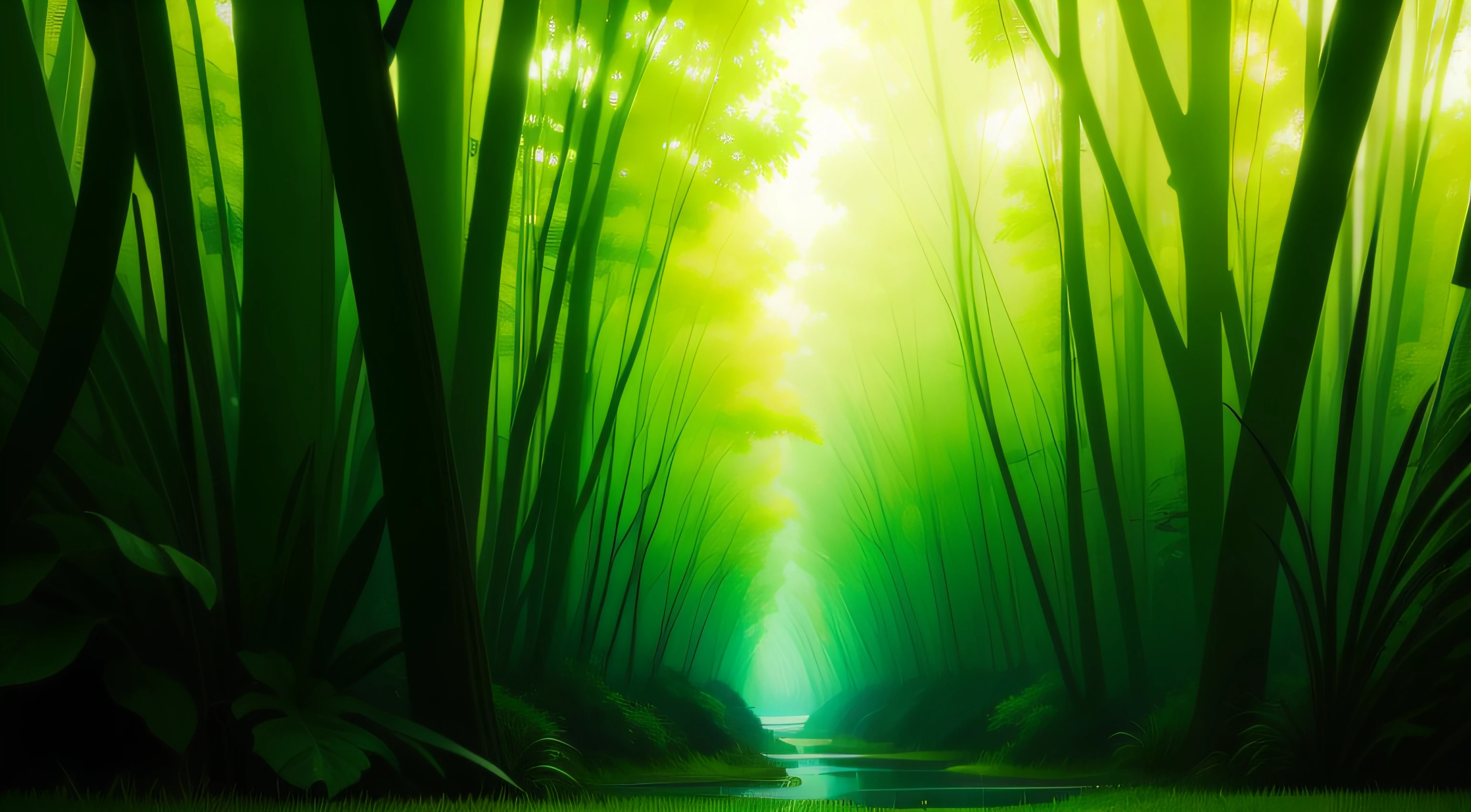 green abstract nature background