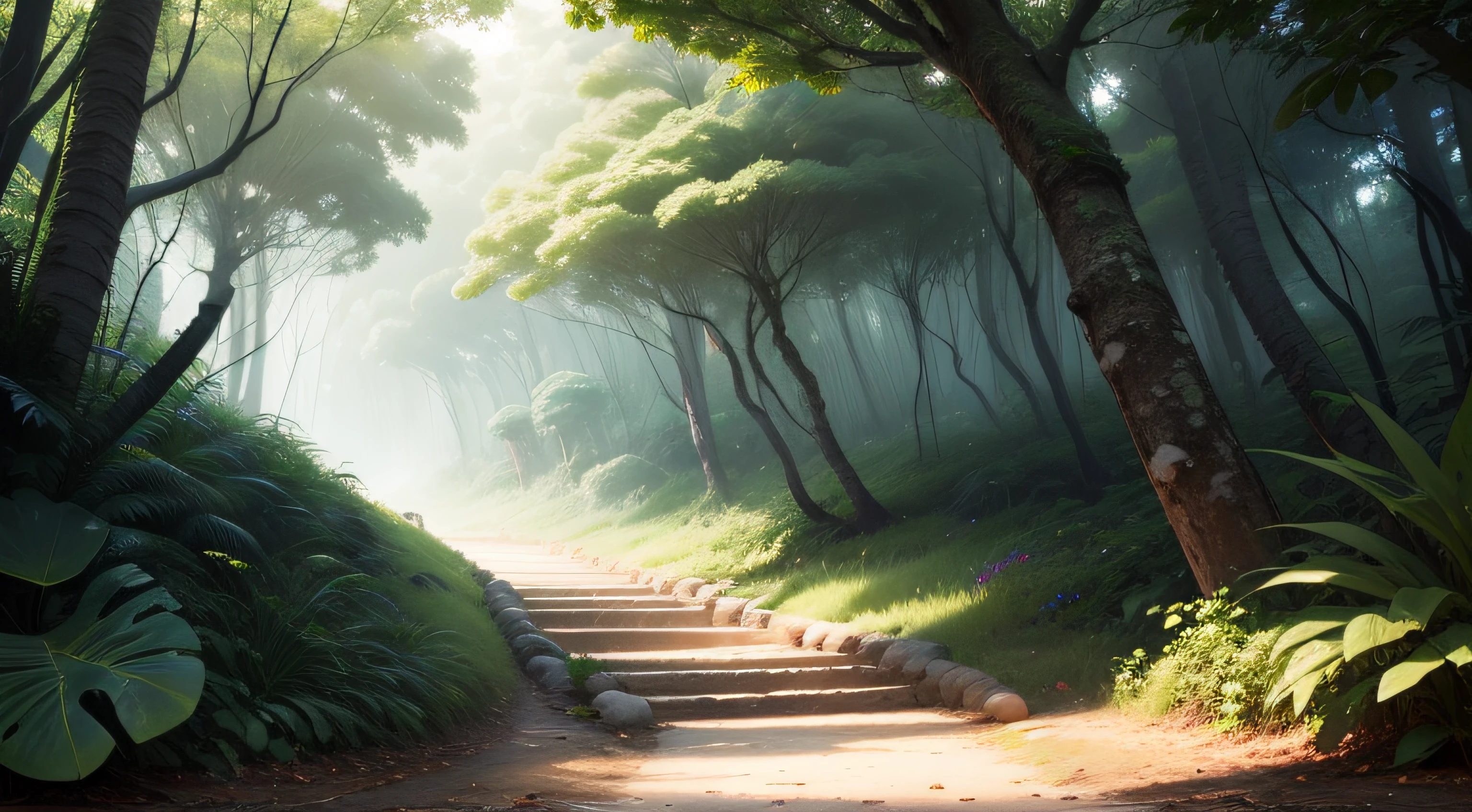 Earth Day eco concept with tropical forest background