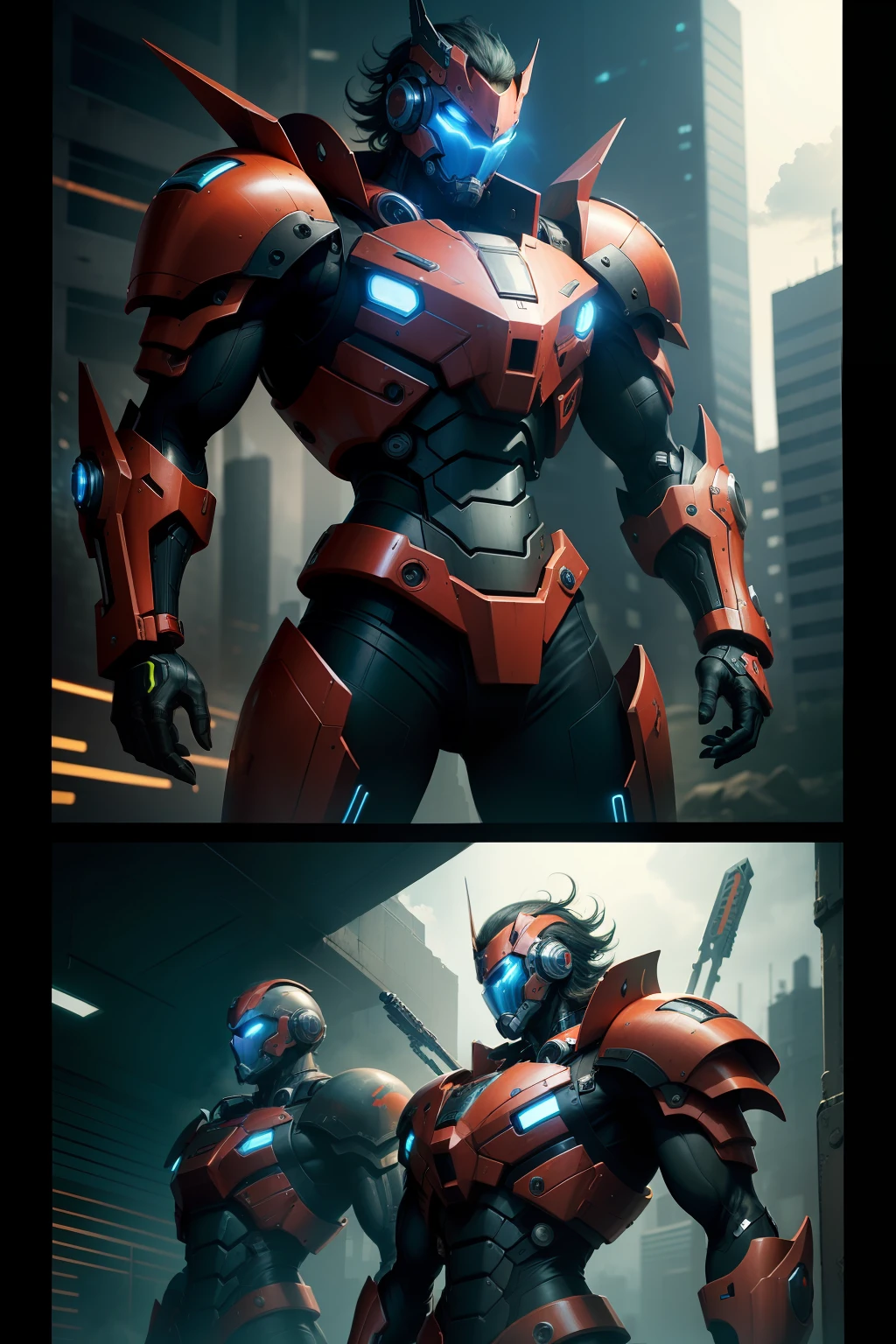 Machinary,cyber punk perssonage,swordsman,heroes,mechs