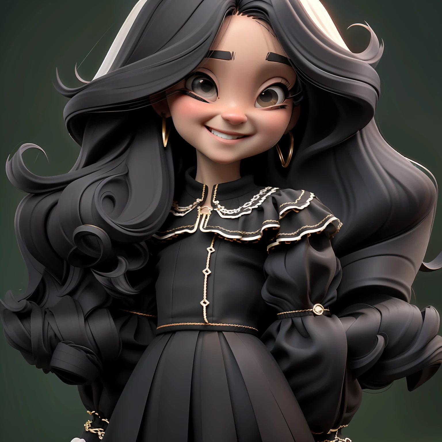 1menina, cabelo longo, olhos azuis, brincos, joias, solo, saia, olhando para o espectador, corpo completo inteiro, cabelo loiro, sorriso, cabelo muito longo, ornamento de cabelo estrela, jaqueta, , fundo simples