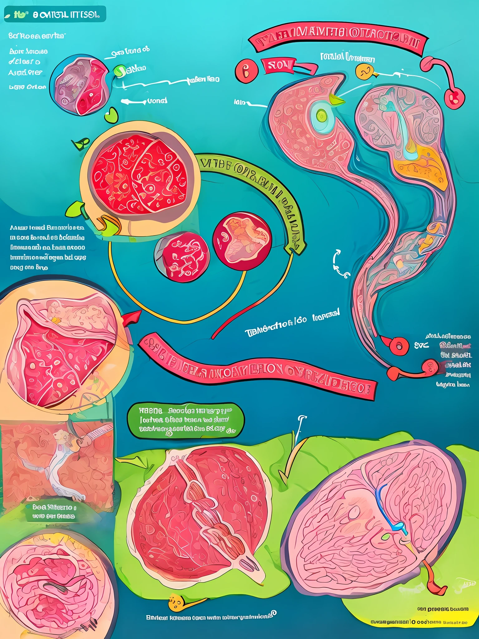 Draw the female organs during mating