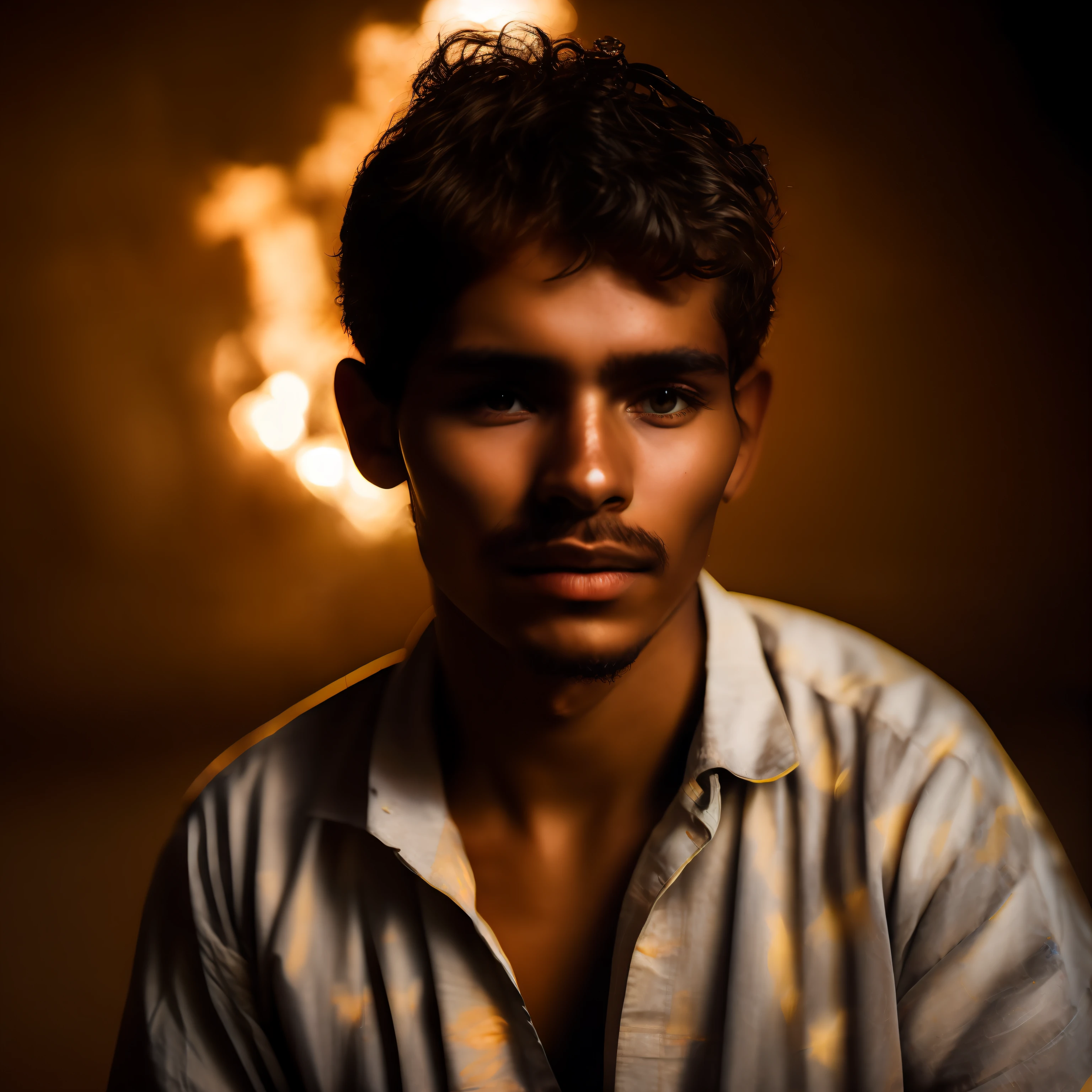 (foco nítido:1.2), An award-winning photo of a young man peasant, preto por fora, Lightning backlighting, Rugas, Pele extremamente detalhada, tristeza, hopelessness ,olhos turvos, (Sombras profundas:1.1), alto contraste, Olhos bonitos, absurdos, 8k, (alta qualidade:1.3), , artstation hd |, arte conceitual, Rosto e corpo detalhados, award-winning photography, (Moody Lighting:1.2), profundidade de campo, Bokeh, 4k, HDR