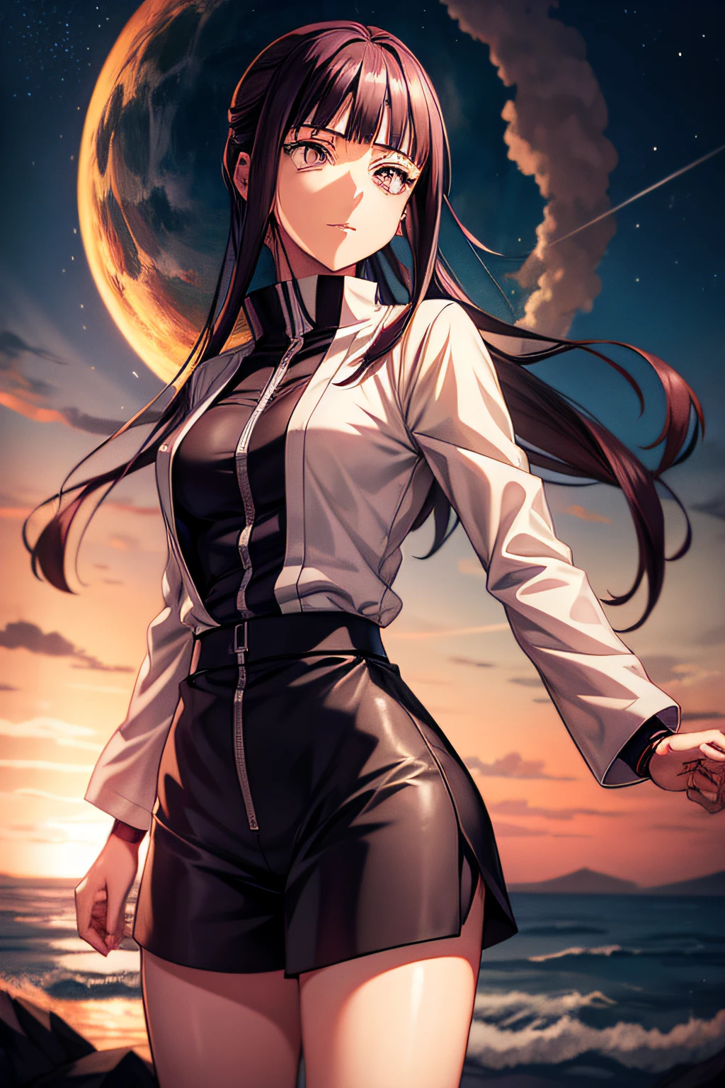 hinata \(naruto shippuden\), best quality, ultra detailed, 1girl, alone, Standing,
