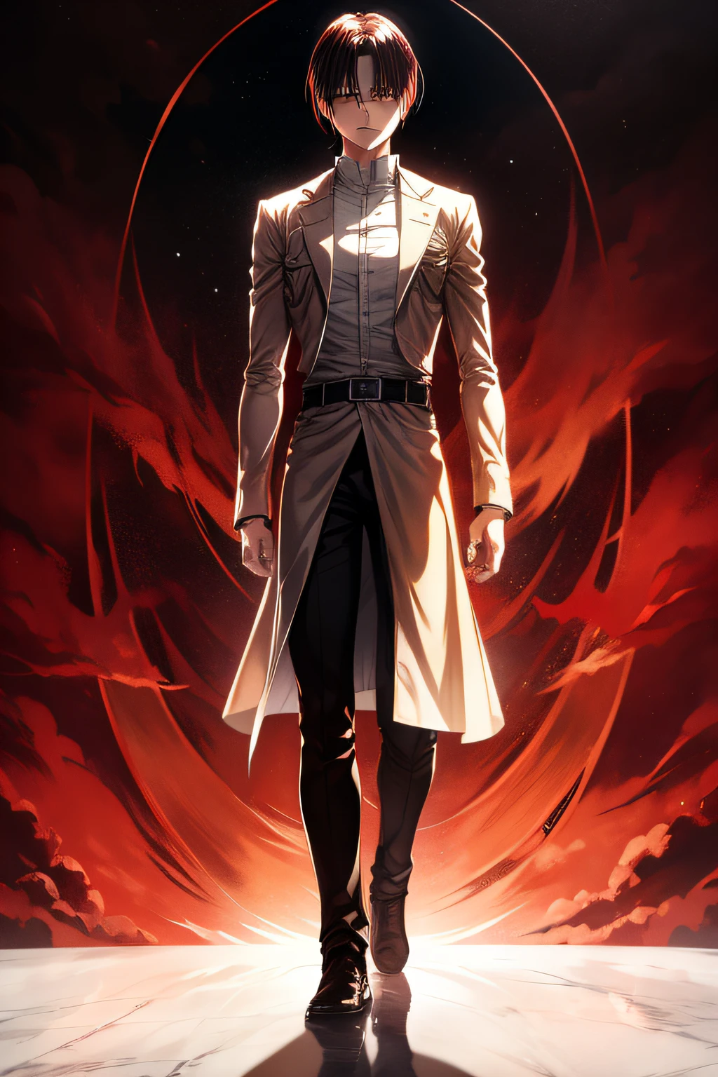 levi ackerman \(shingeki no kyojin\), best quality, ultra detailed, 1men, alone, Standing,