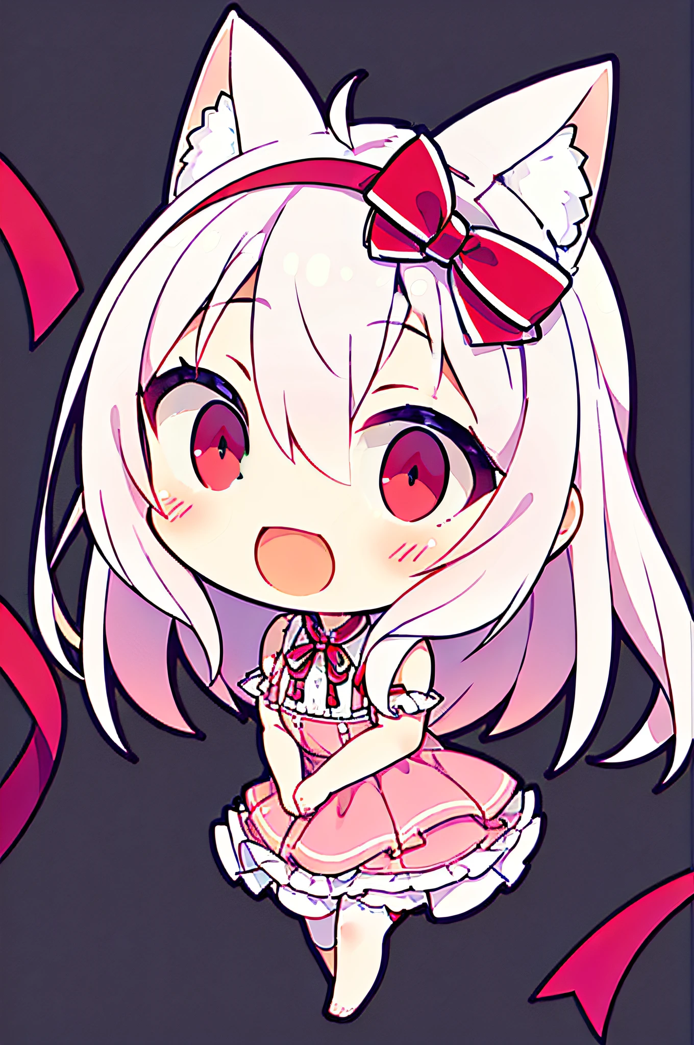 Giant ribbon,red pupil