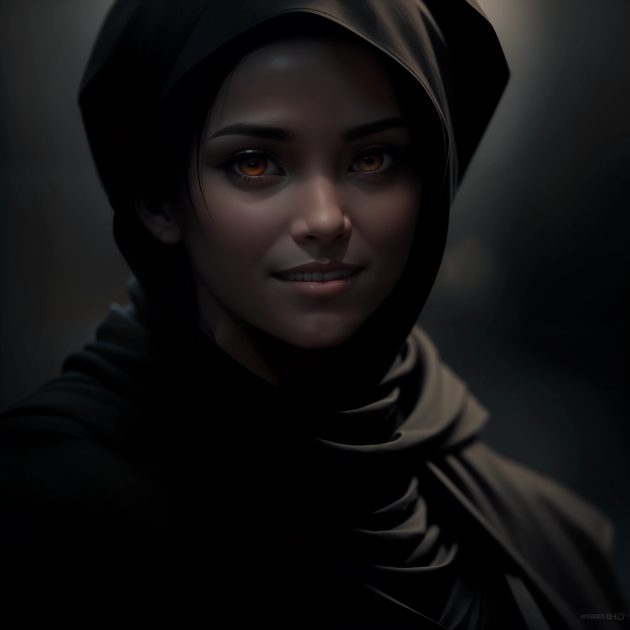 (sharp focus:1.2), an award winning photo of an monk Orange, black outside, lightning back lighting, smiling, happy, extremely detailed skin, hopelessness ,cloudy eyes, (deep shadows:1.1), high contrast, beautiful eyes, absurdres, 8k, (high quality:1.3), , artstation hd, concept art, detailed face and body, award-winning photography, (moody lighting:1.2), depth of field, bokeh, 4K, HDR