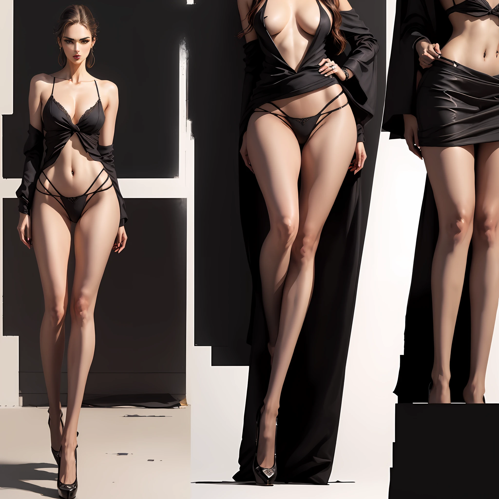 Illustration art,Whole body movement,Sexy woman in sexy clothes,Soprano Woman,Very cool facial expression,Gorgeous background,Great erotic art,painting art,Sexy art,sideface,facing away from the audience,Detailed body part details,long leges,Inspired by J.c.Ryan Decker,Epic European and American illustrations,Tall,The whole body is evenly sexy