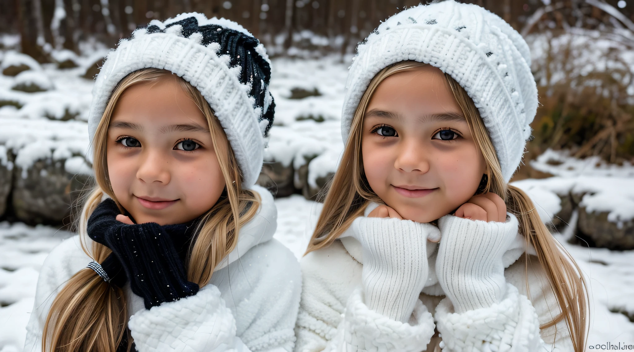 GIRL BLONDE CHILD with long hair wearing WHITE sweater and BLACK ear warmers, sonolento, wearing fluffy black scarf, doente com um frio, frio, , um frio, franja fofa, com pele fofa branca, orelhas, sonolento rosto modelo de moda, triste, twintails white_gloves, pele fofinha, adolescente, noites frias congelantes, inverno frio, orelhas pretas