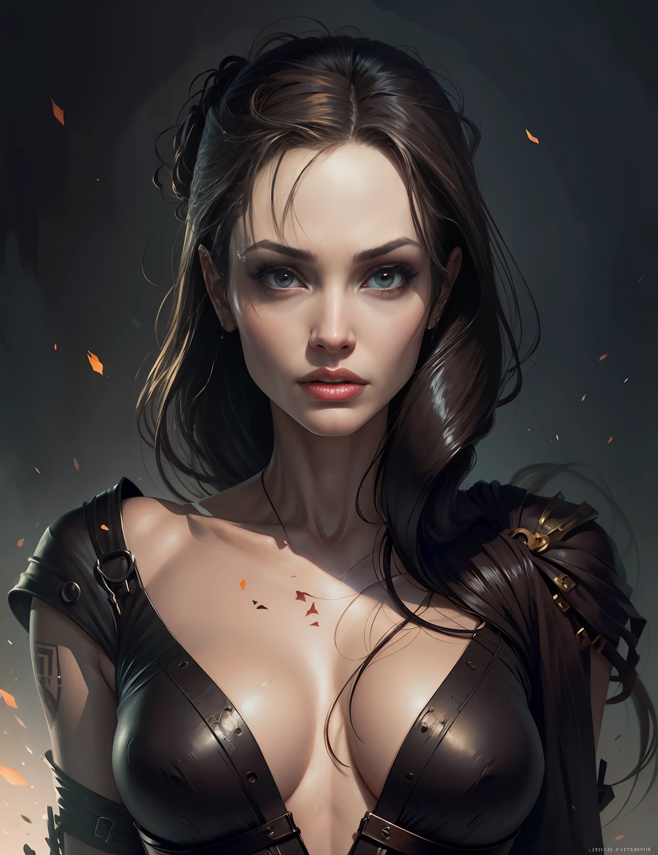 Insanely beautiful portrait of Angelina Jolie by Sabbas Apterus