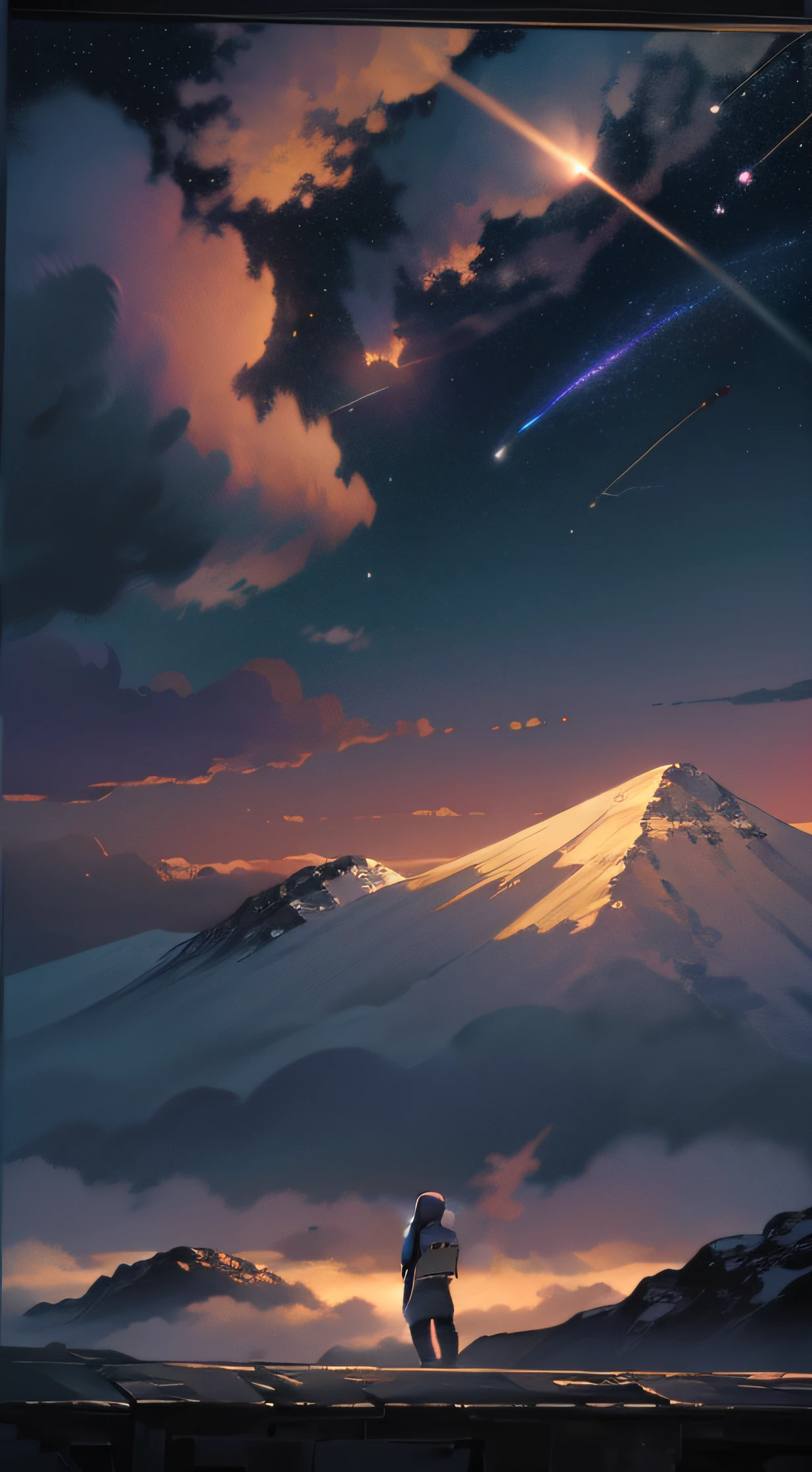 ((tmasterpiece、Need、ultra-delicate、A high resolution)), Overlooking，The back of the teenager，Astronaut helmet，The space station is far away，Complete planet，A sea of stars in the sky，Soft moonlight falls on you，Feel the tranquility and mystery of the universe