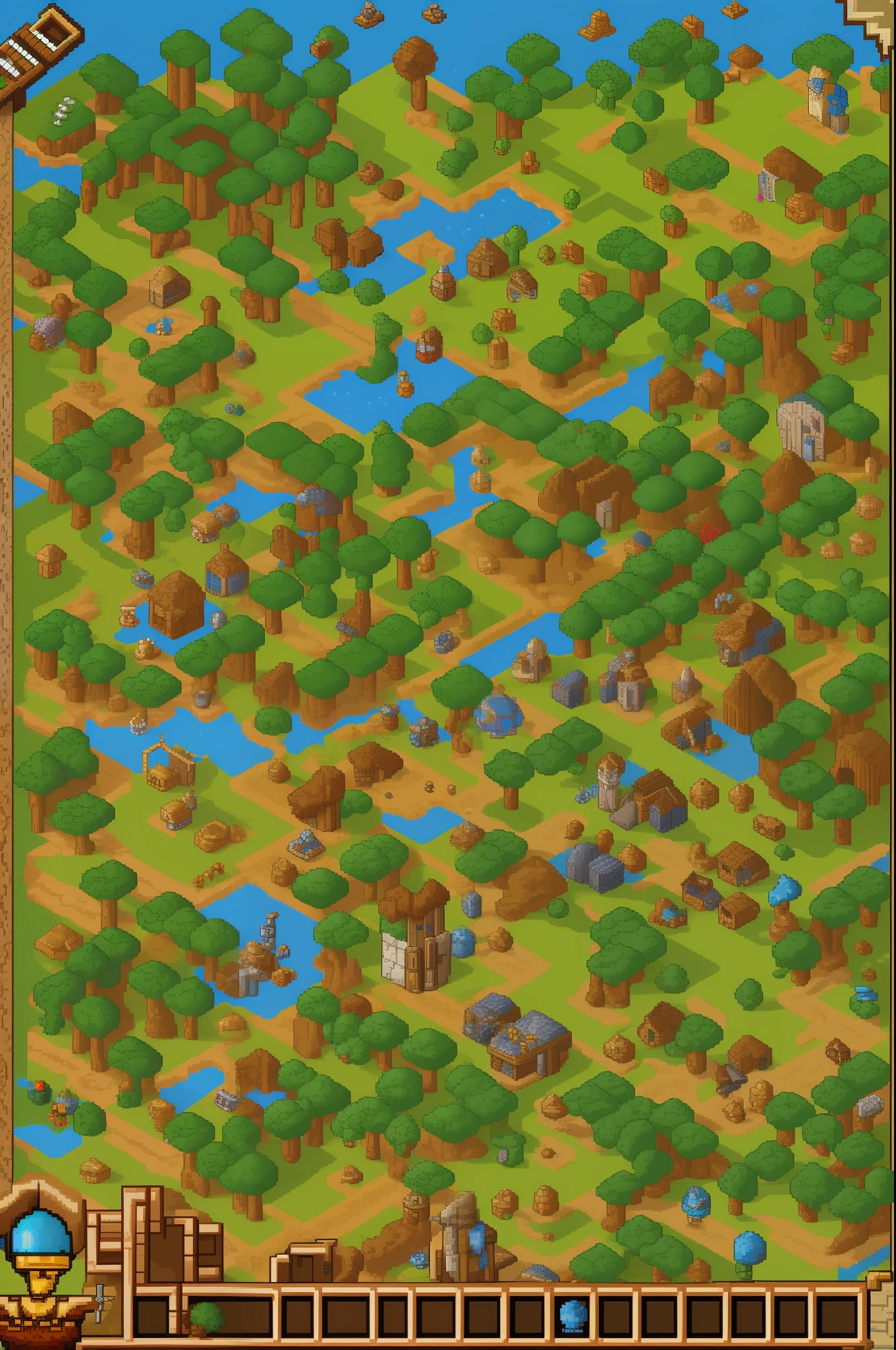 Background videojuego RPG pixel art map
