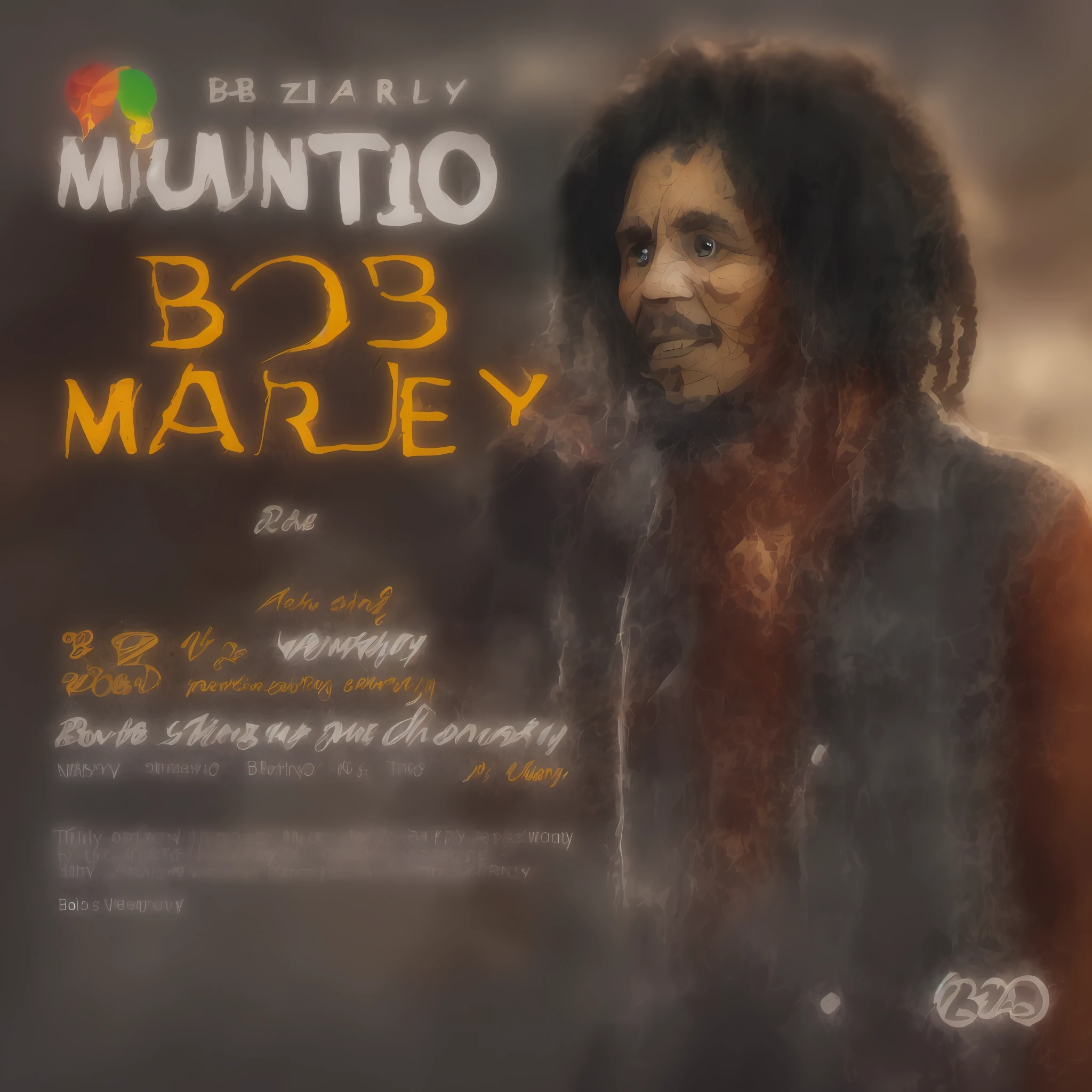 cbzbb ,personagem ,bonito, pequeno, bonito, devian art, trending artstation, arte digital, detalhado, bonito, realista, humanoide, personagem, tiny, Cinematic sho ,cinematic lights,((bob marley)), (bob marley singer)