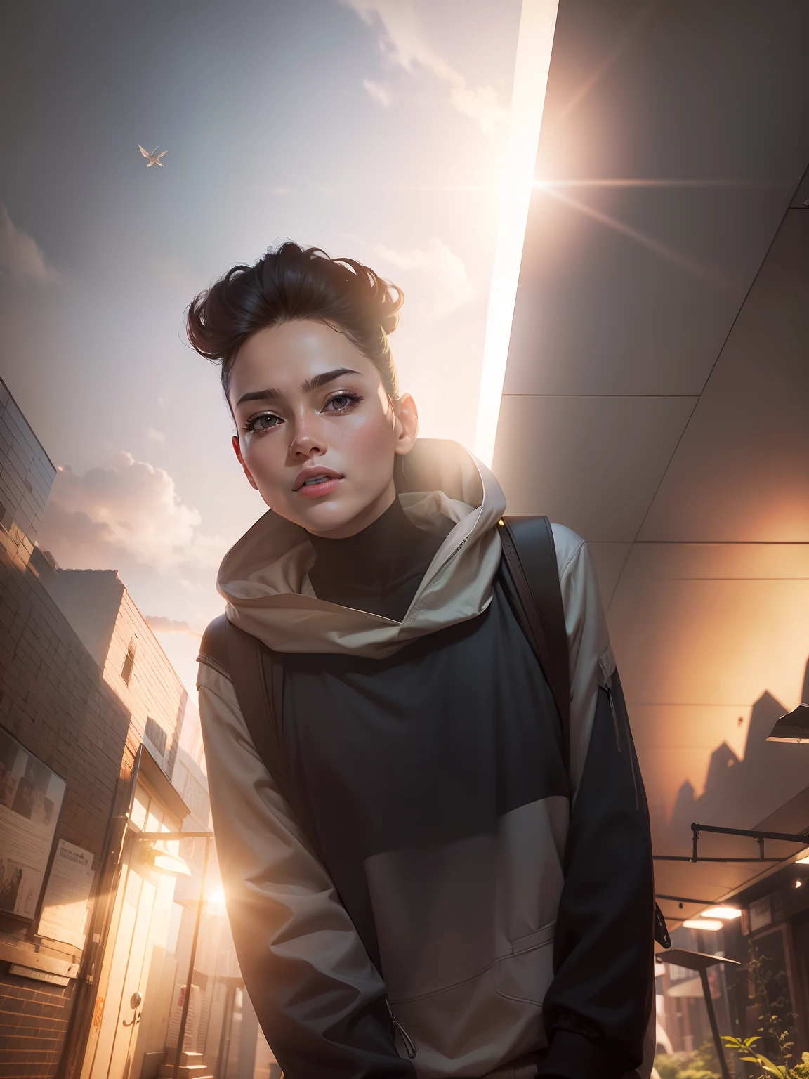 Change background outdoor photography realistic face
