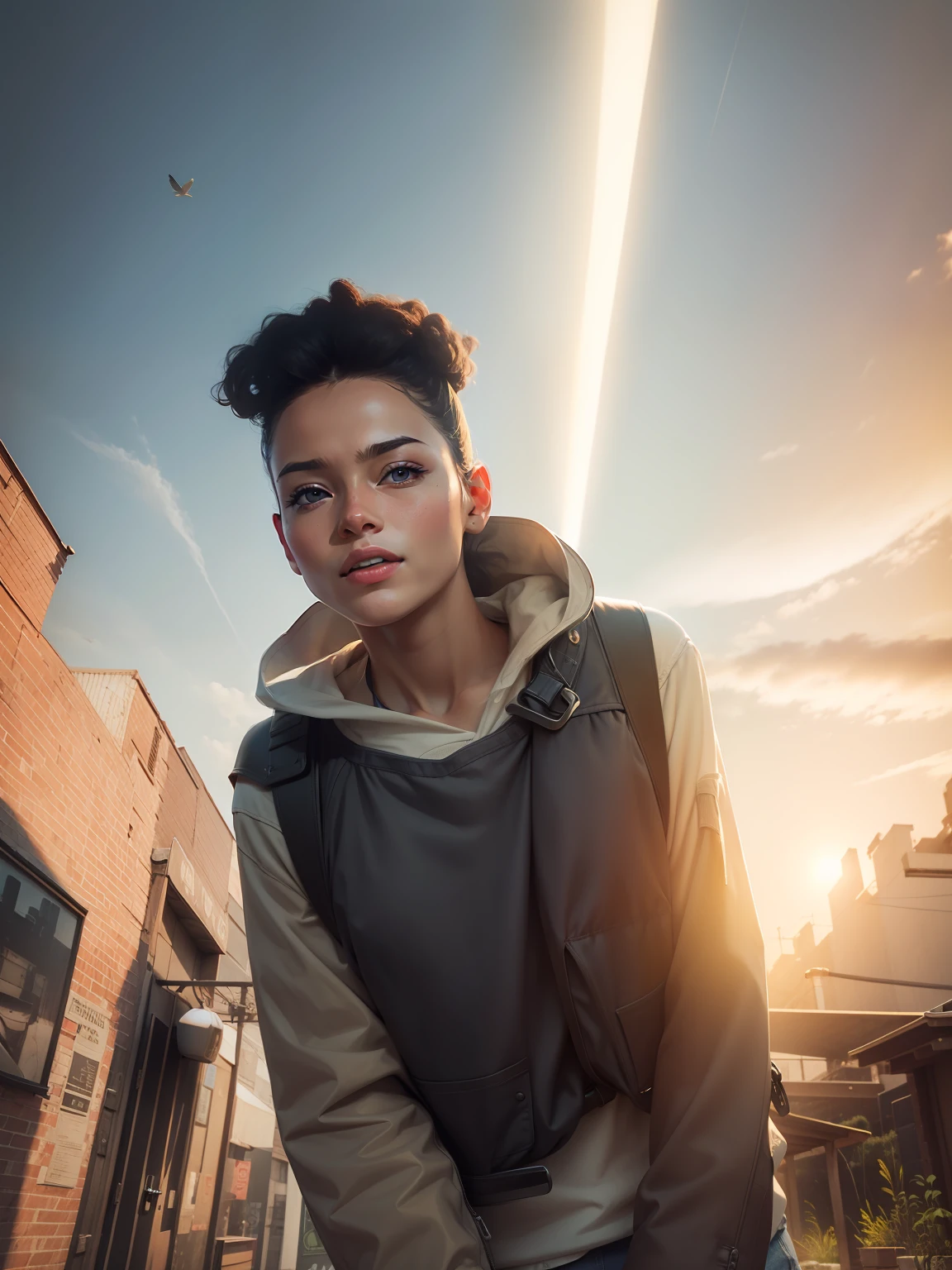 Change background outdoor photography realistic face