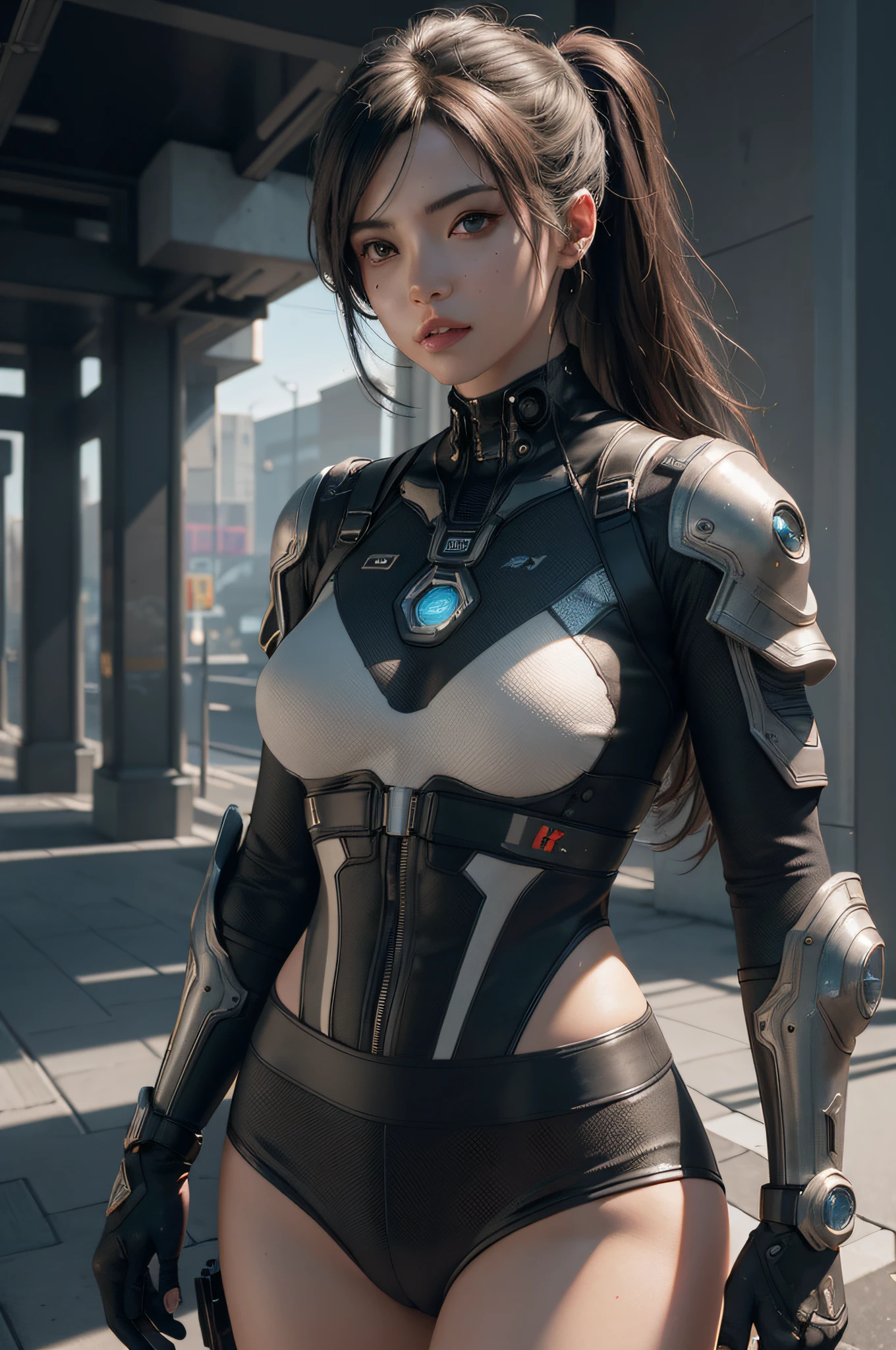 ((Best quality)), ((masterpiece)), (detailed:1.4), 3D, an image of a beautiful cyberpunk female,HDR (High Dynamic Range),Ray Tracing,NVIDIA RTX,Super-Resolution,Unreal 5,Subsurface scattering,PBR Texturing,Post-processing,Anisotropic Filtering,Depth-of-field,Maximum clarity and sharpness,Multi-layered textures,Albedo and Specular maps,Surface shading,Accurate simulation of light-material interaction,Perfect proportions,Octane Render,Two-tone lighting,Wide aperture,Low ISO,White balance,Rule of thirds,8K RAW,