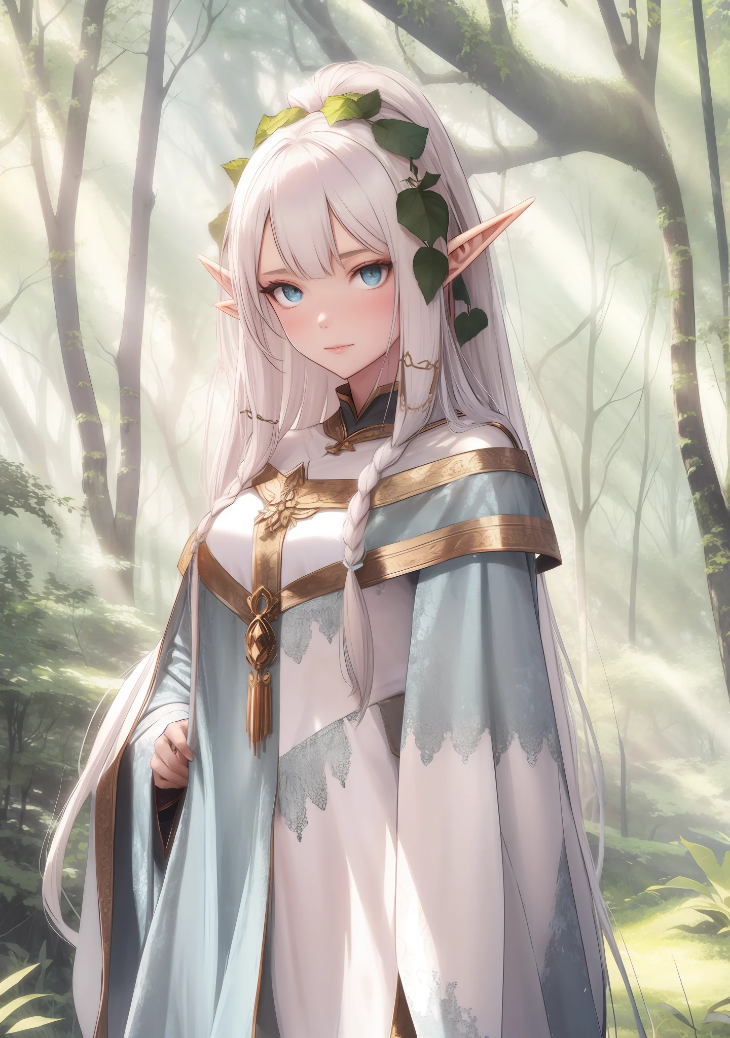 Beautiful Elves in a forest