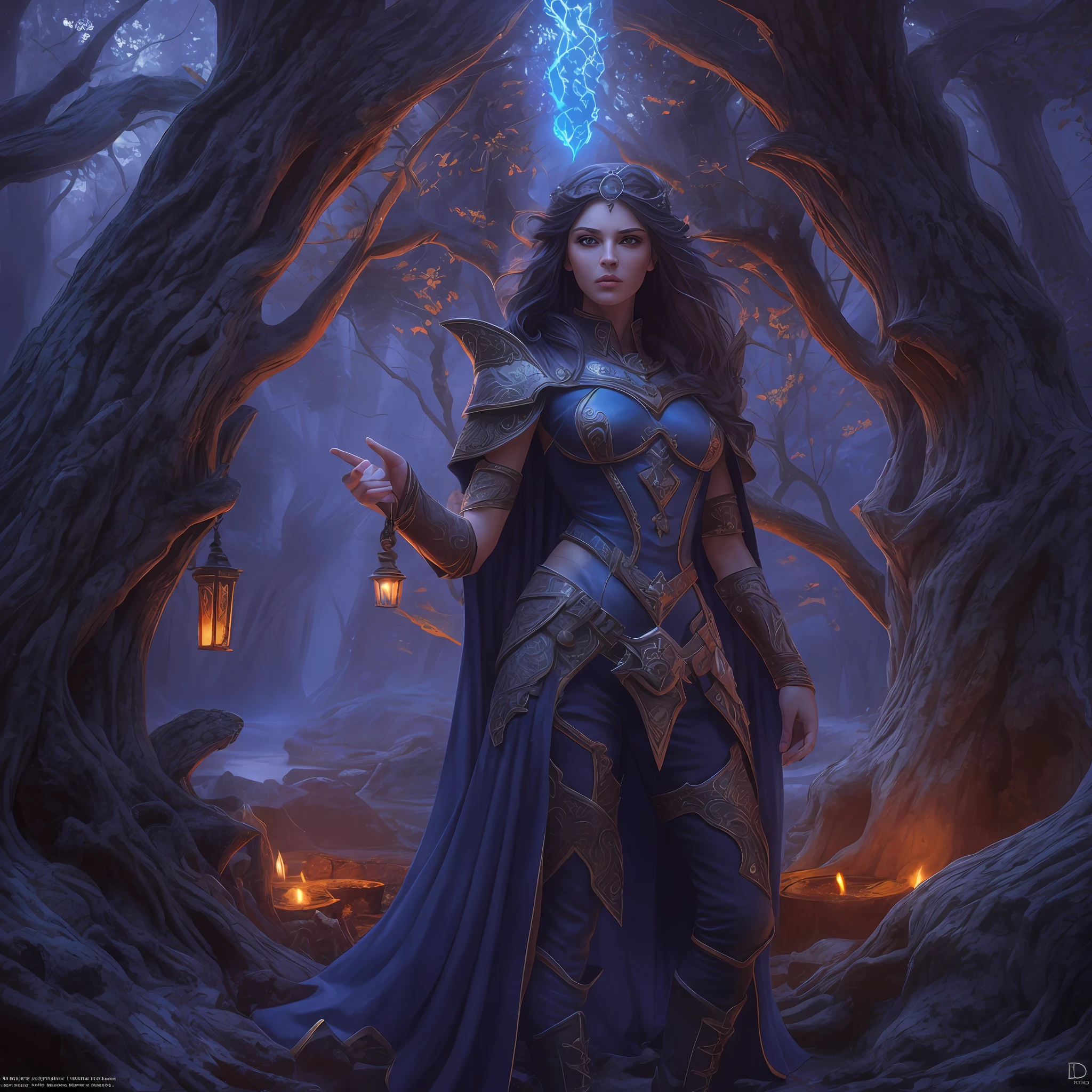 high details, best quality, 8k, [ultra detailed], masterpiece, best quality, (extremely detailed), ultra wide shot, photorealistic, fantasy art, dnd art, rpg art, realistic art, an ultra wide picture of human female (intense details, Masterpiece, best details: 1.5) in underground druid grove casting a spell, red magical light (intense details, Masterpiece, best details: 1.5), wearing leather armor (intense details, Masterpiece, best details: 1.5), wearing cloak (intense details, Masterpiece, best details: 1.5), wearing  boots, high heeled boots,  holy symbol, blue light from symbol, dynamic hair, intense eyes, dynamic eyes, D&D human female (intense details, Masterpiece, best details: 1.5), black hair, long hair, fantasy [underground] (intense details, Masterpiece, best details: 1.5), druid grove, water fall details, rich fantasy underground life details (intense details, Masterpiece, best details: 1.5) ,stone pillars (intense details, Masterpiece, best details: 1.5),  animals, water springs, soft light, phosphoric light. dynamic light (intense details, Masterpiece, best details: 1.5), fungi in the background, celestial background, ((divine worship atmosphere)), high details, best quality, highres, ultra wide angle