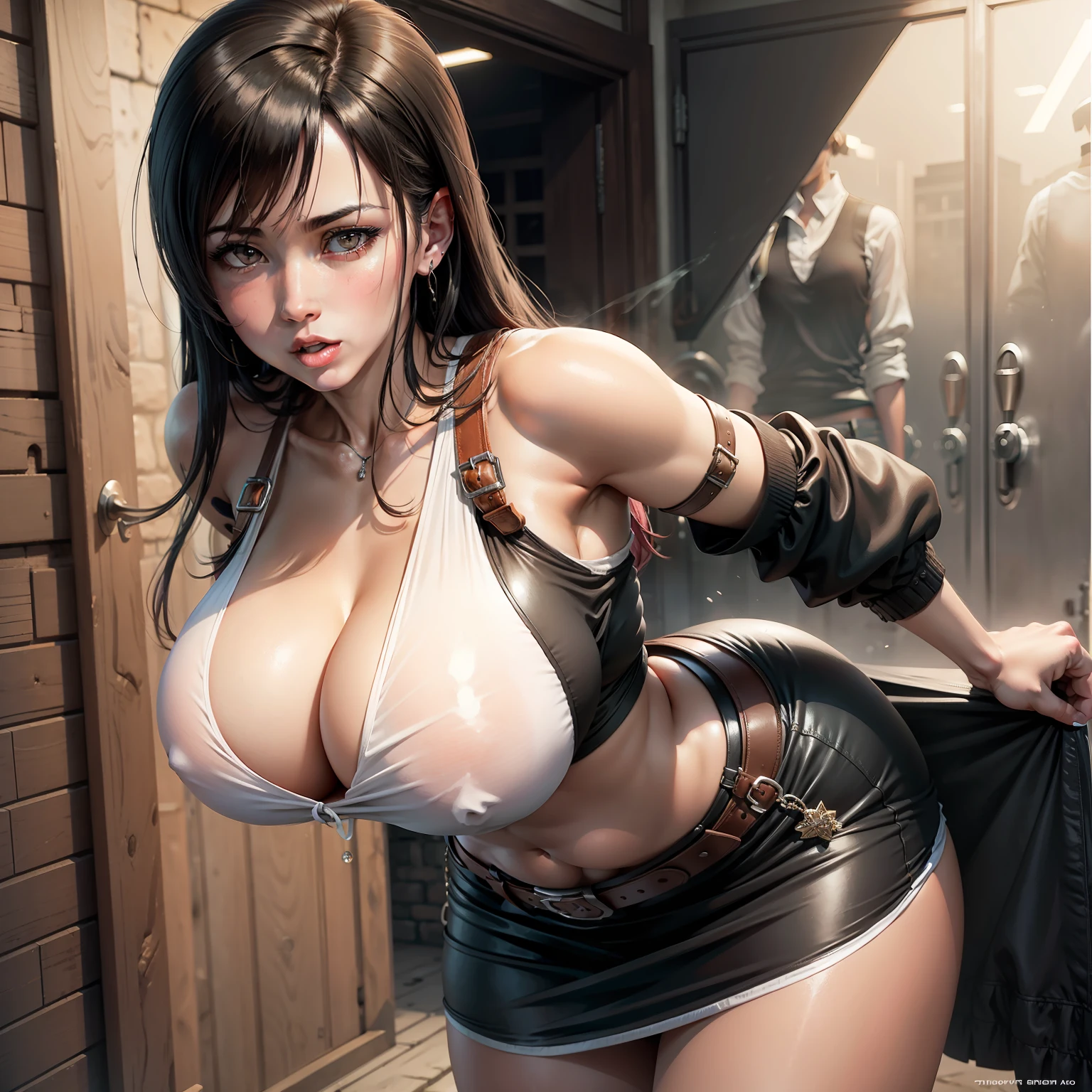 ff Tifa,Big breasts outside dew,Burst clothes,Extremely erotic