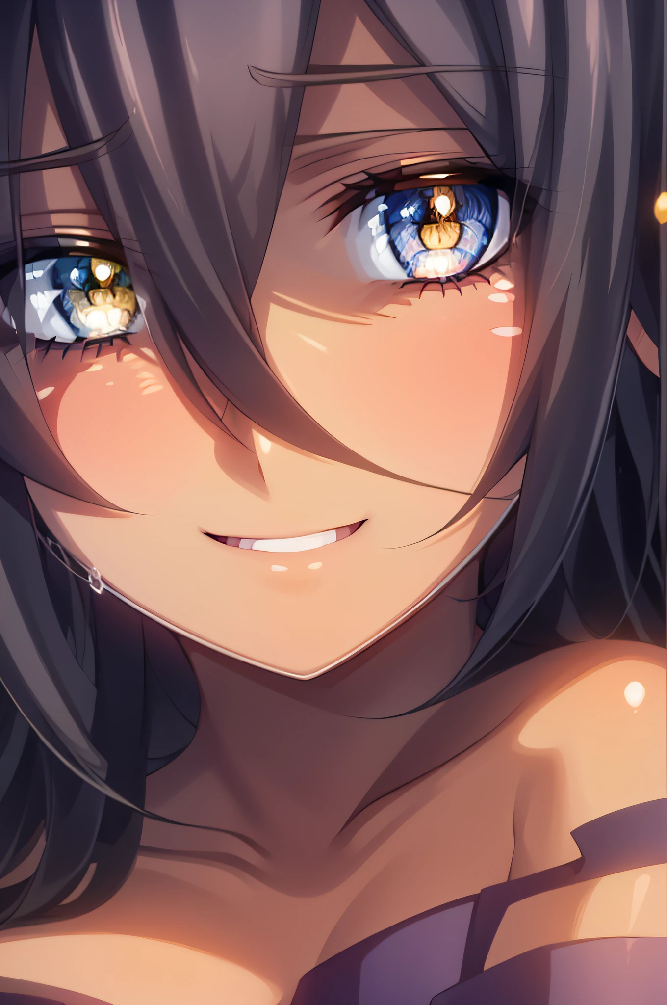 1girl, Olga_discord, Olhos detalhados, sorrindo feliz, fotorrealista, (((( foco no rosto )))) deitada em uma cama