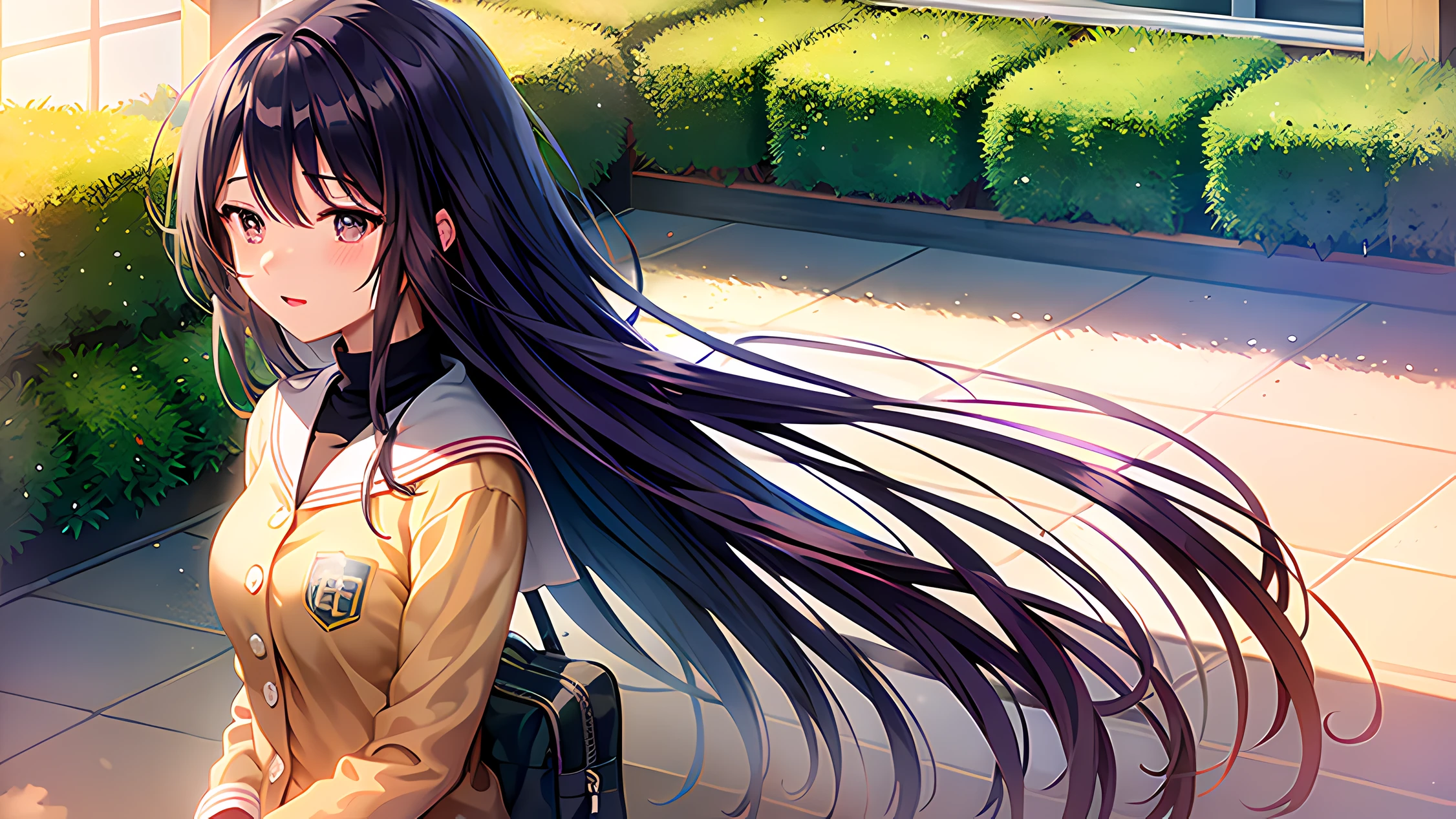 anime girl with long black hair holding a cell phone in her hand, shikamimi, Realistic Schoolgirl, nagatoro, visual novel cg, anime moe art style, closeup Iwakura Lain, beautiful anime high school girl, iwakura lain, Smooth Anime CG Art, Ecchi anime style, Gapmoe Yandere, Anime Best Girl