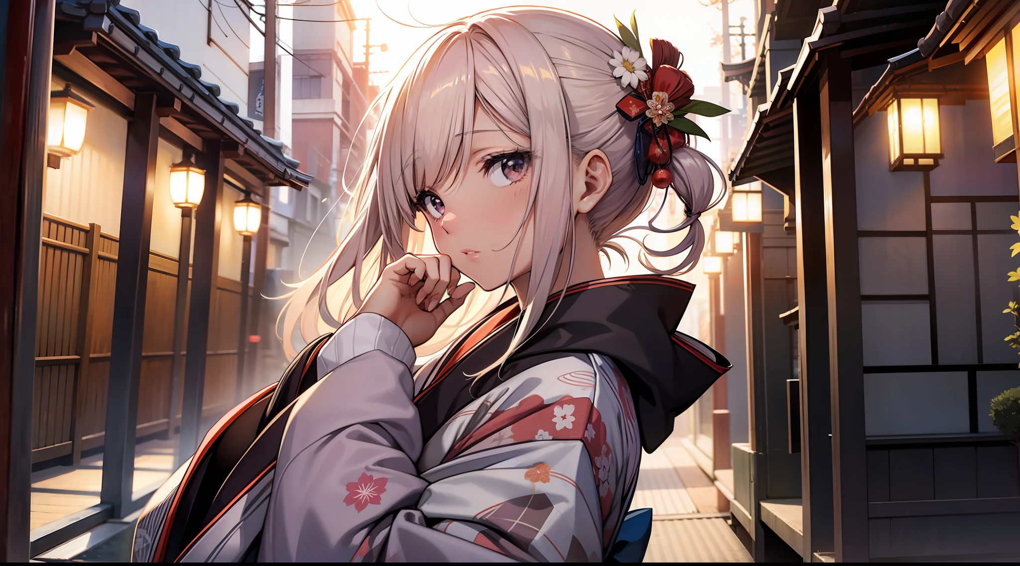 Japan wears kimono 2 shoujo sit and kiss shoujo face